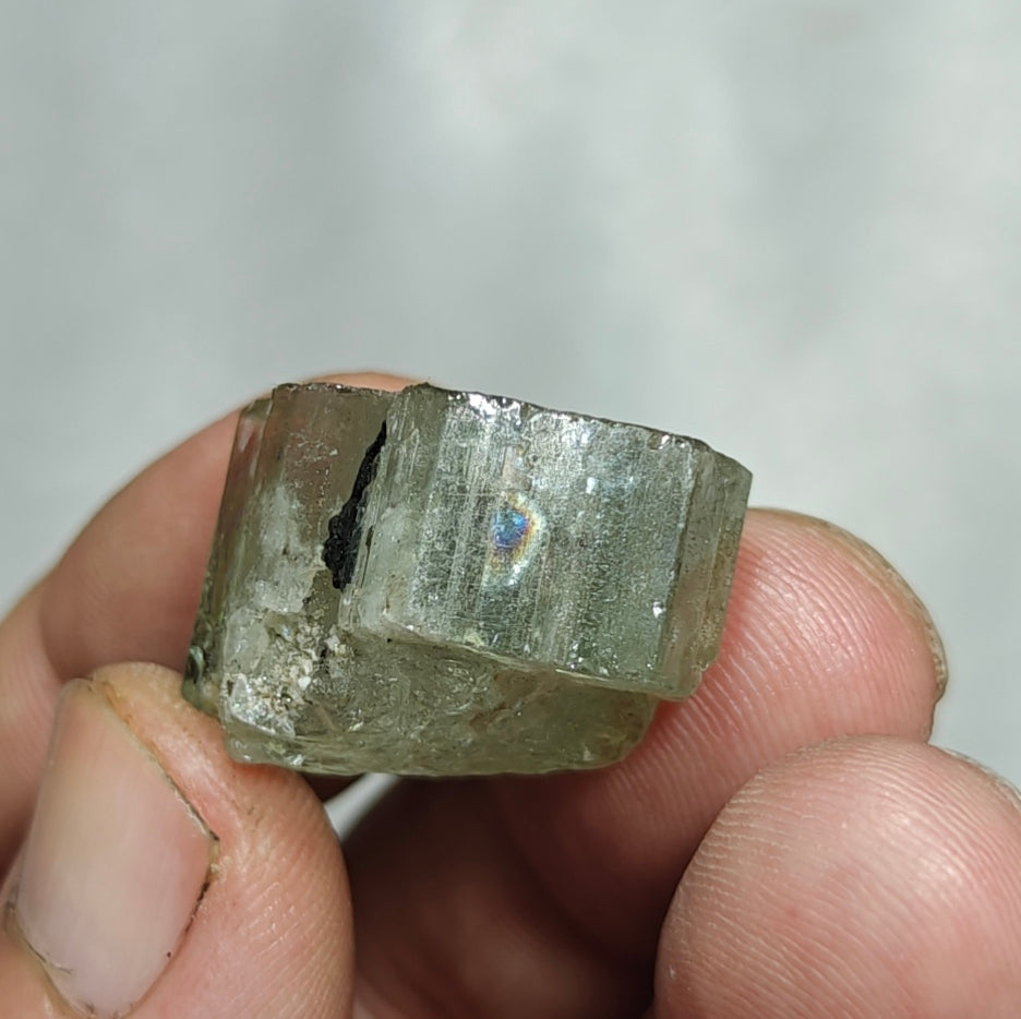 Natural green apatite crystal 16 grams