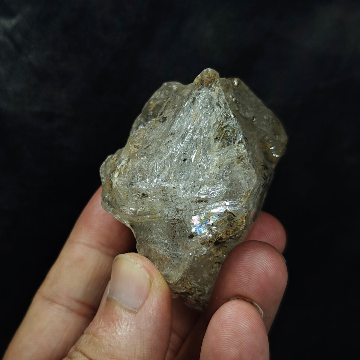 Natural Fenster Quartz Crystal with little clay inclusions 160 grams