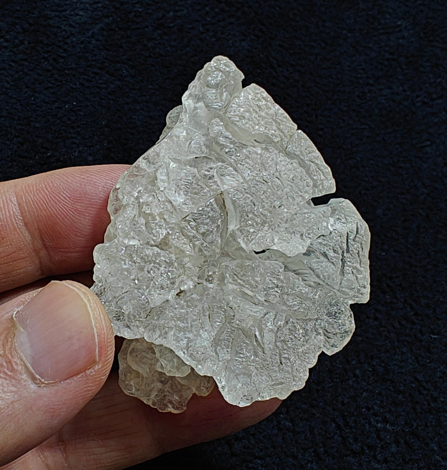 Natural etched pollucite 64 grams