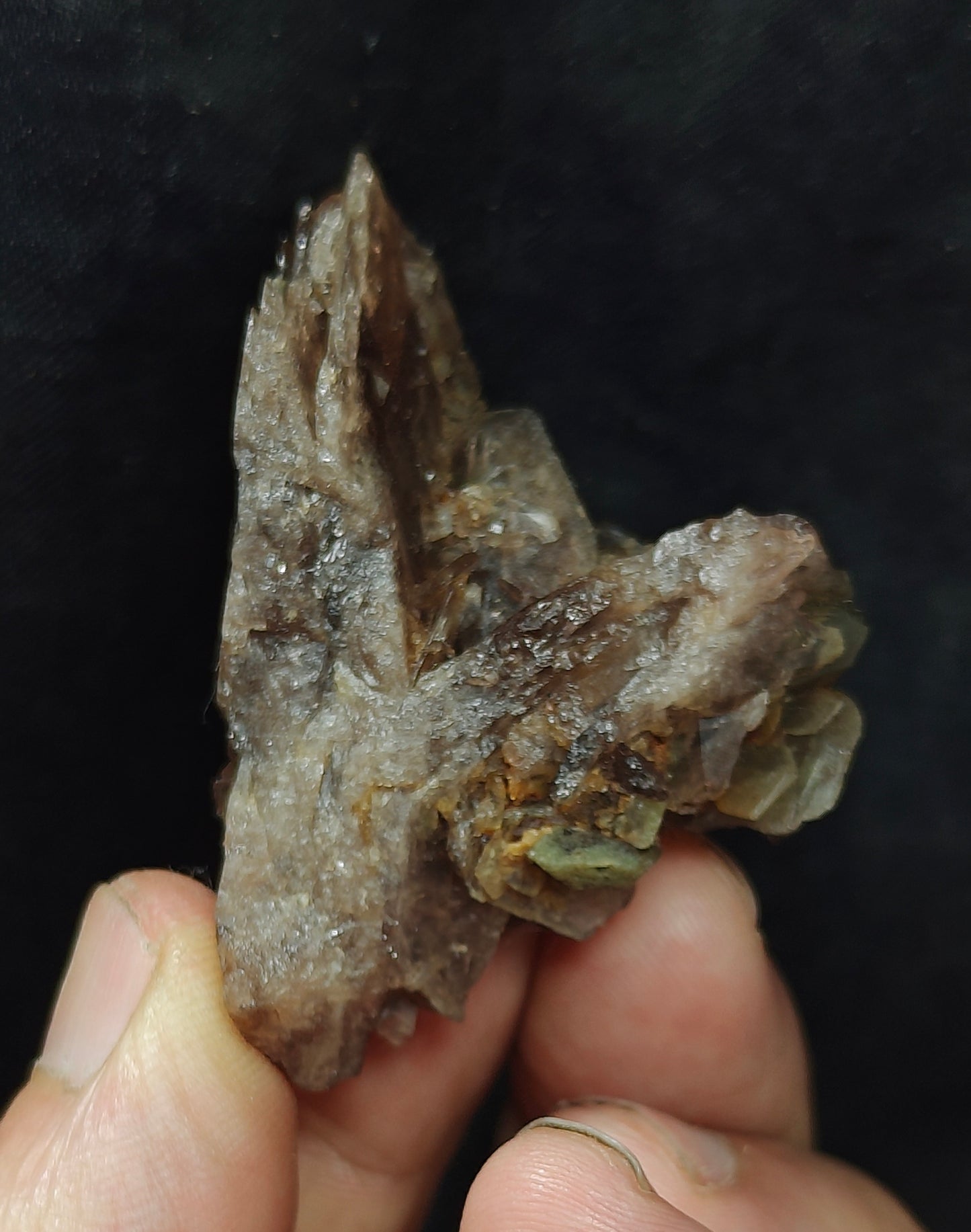 Axinite crystal cluster 38 grams