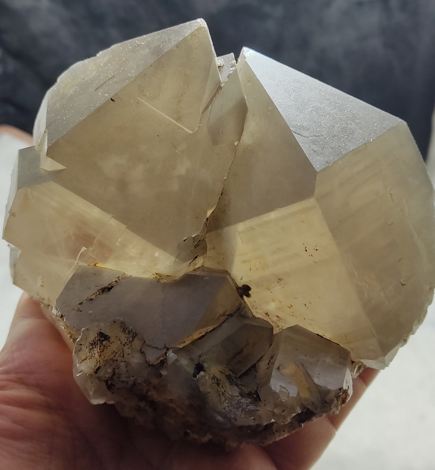 Natural Smoky Quartz Twin formations Cabinet Size  1170 grams