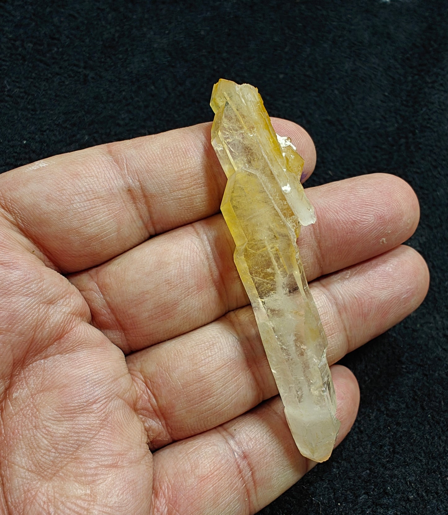 Natural iron included yellow faden quartz 16 grams