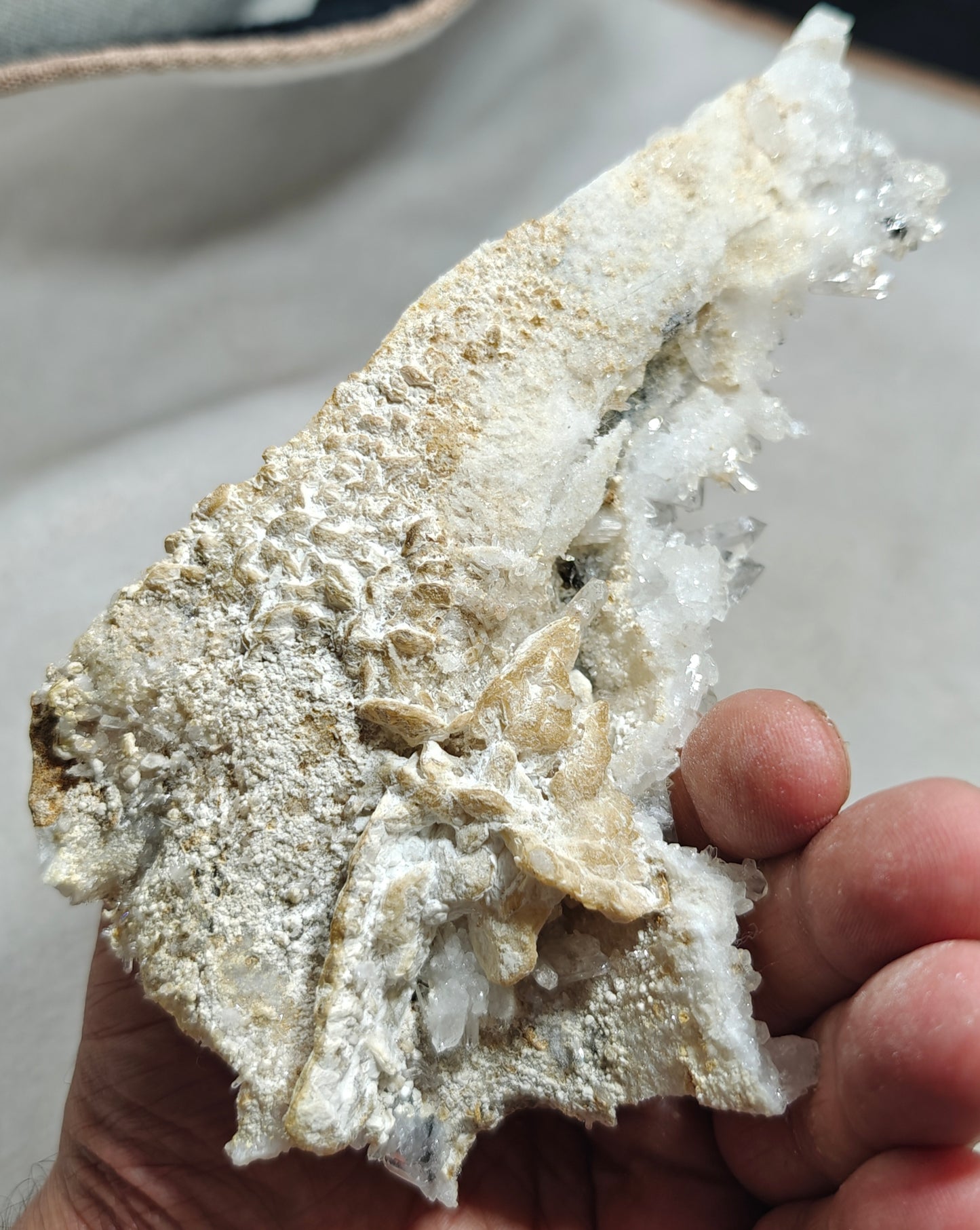 Brookite included Quartz Crystals plate 253 grams