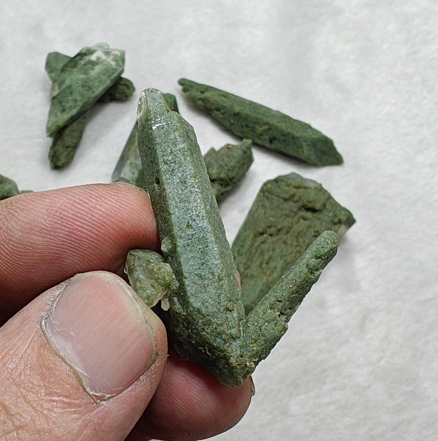 Natural Chlorite Quartz 10 pieces 106 grams