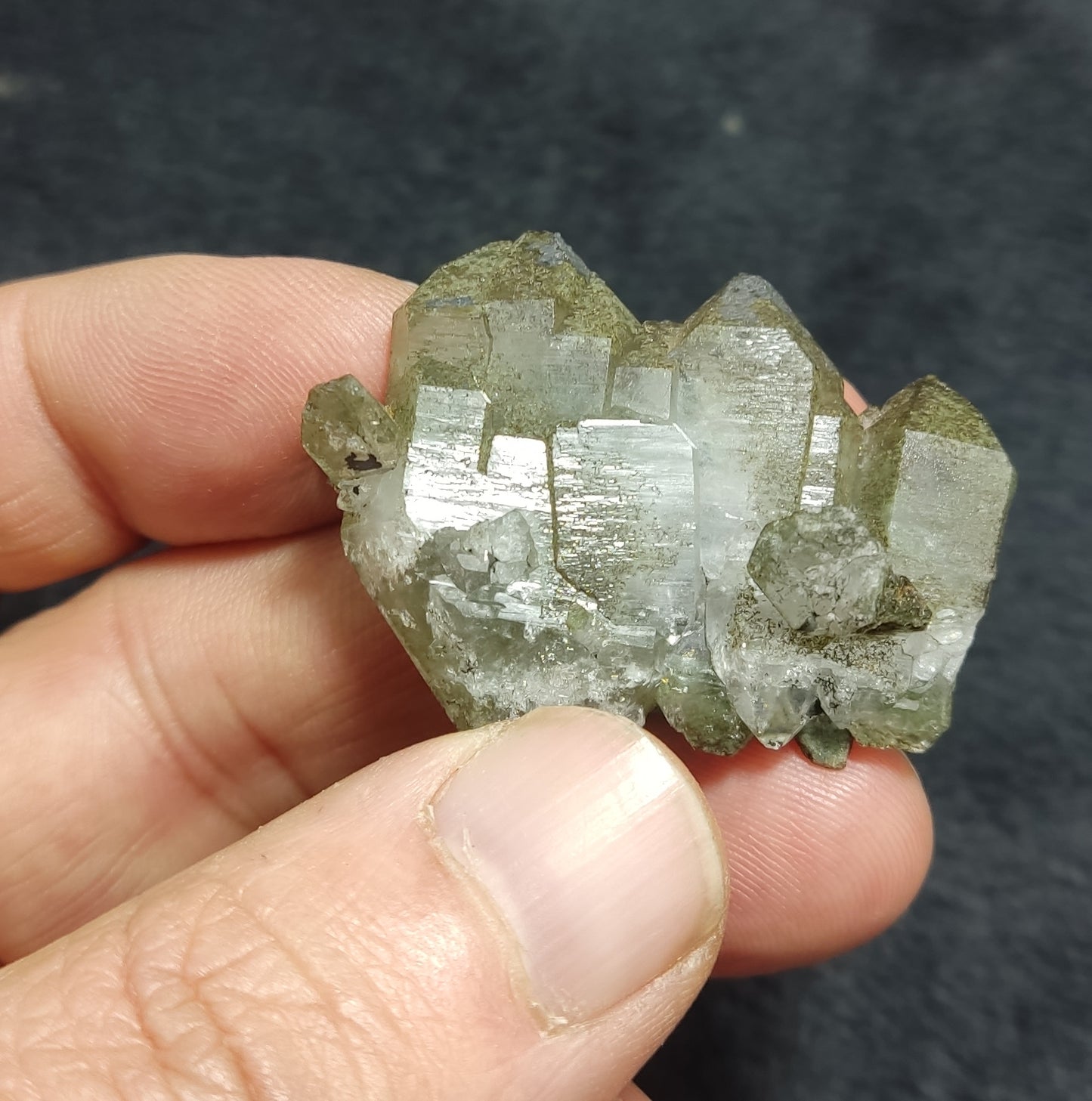 Natural Chlorite Quartz Cluster 15 grams