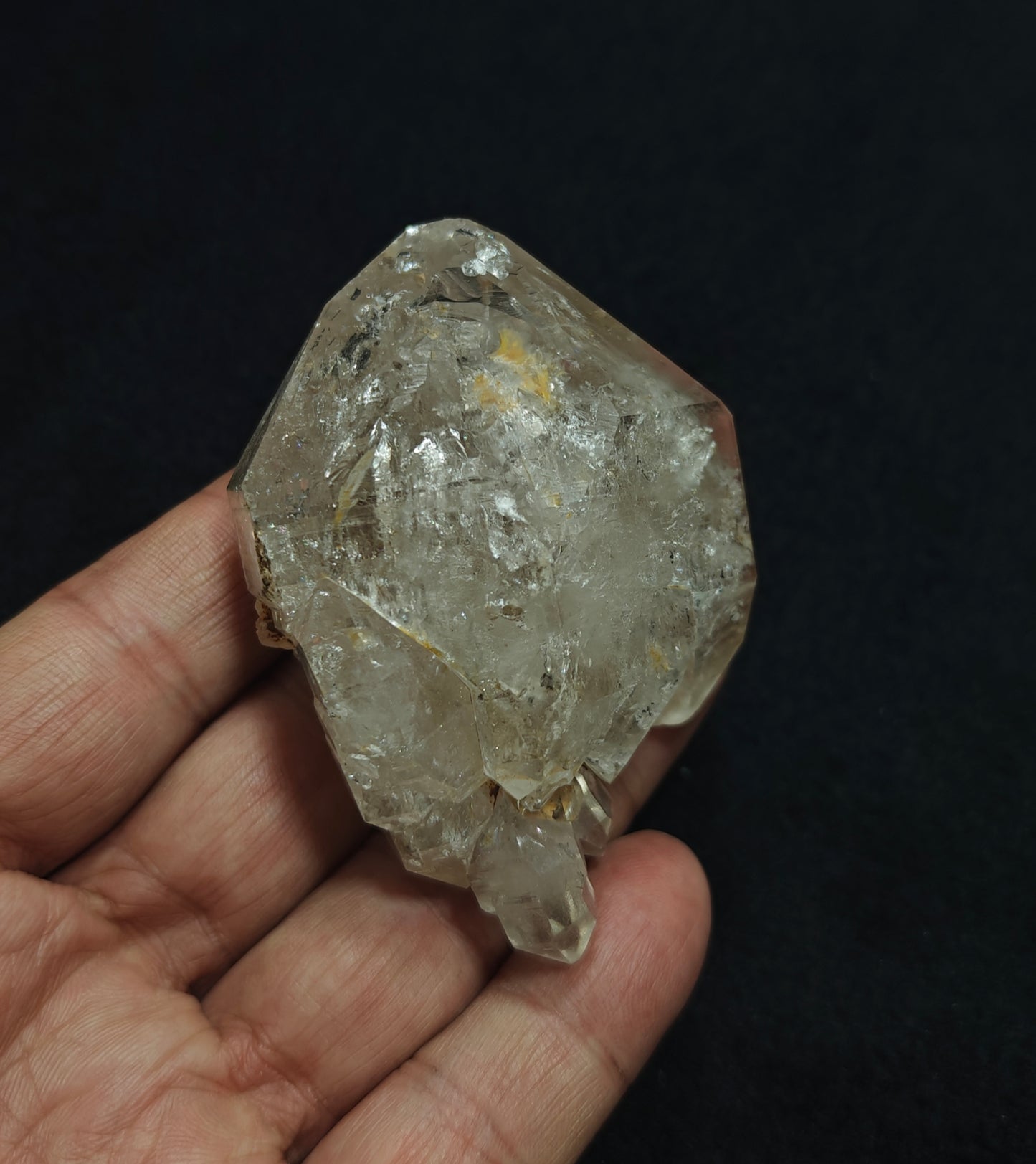Natural double terminated Elestial/skeletal quartz scepter like formation 135 grams