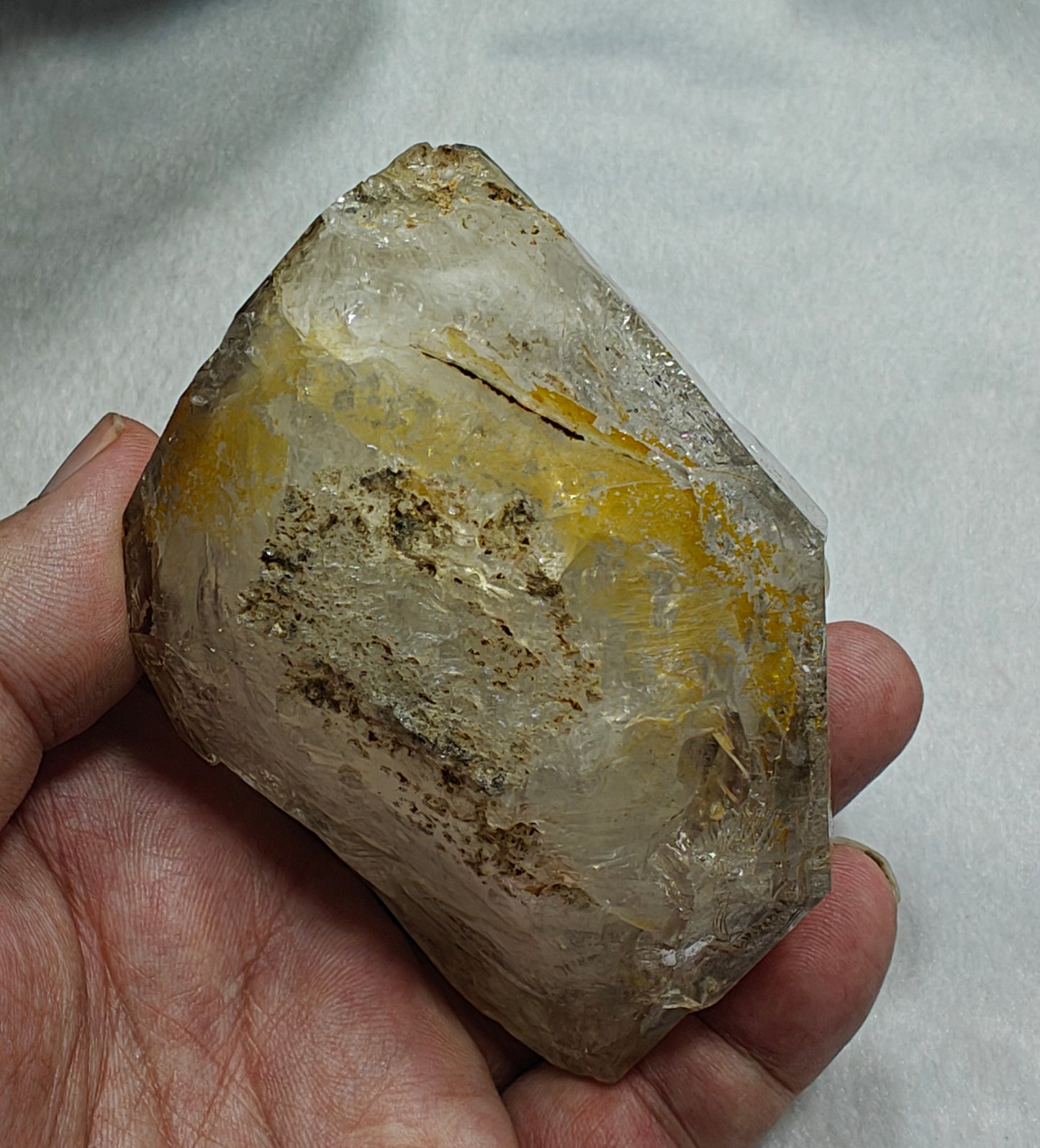 An amazing double terminated Fenster Skeletal window Quartz Crystal 384 grams