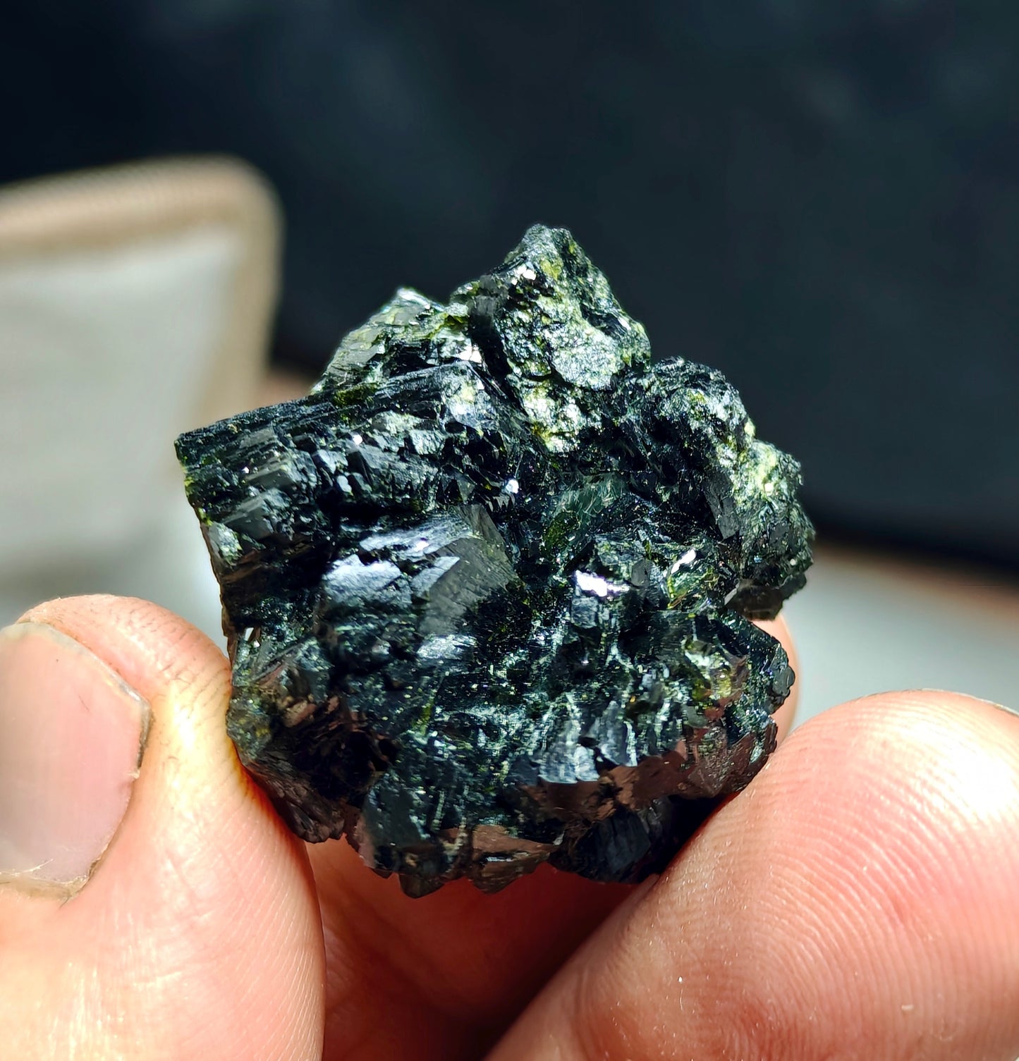 Bowtie Epidote spray cluster 23 grams