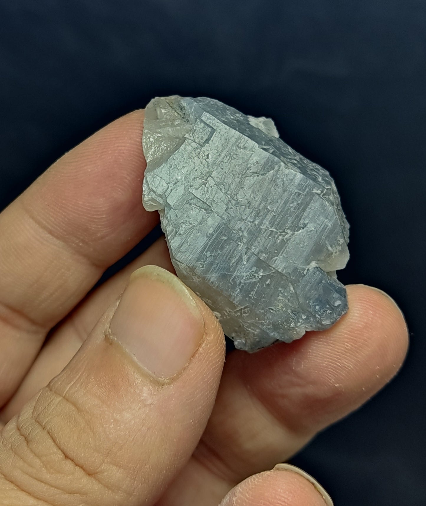 Natural Terminated Indicolite Blue Quartz Smoky Crystal 29 grams