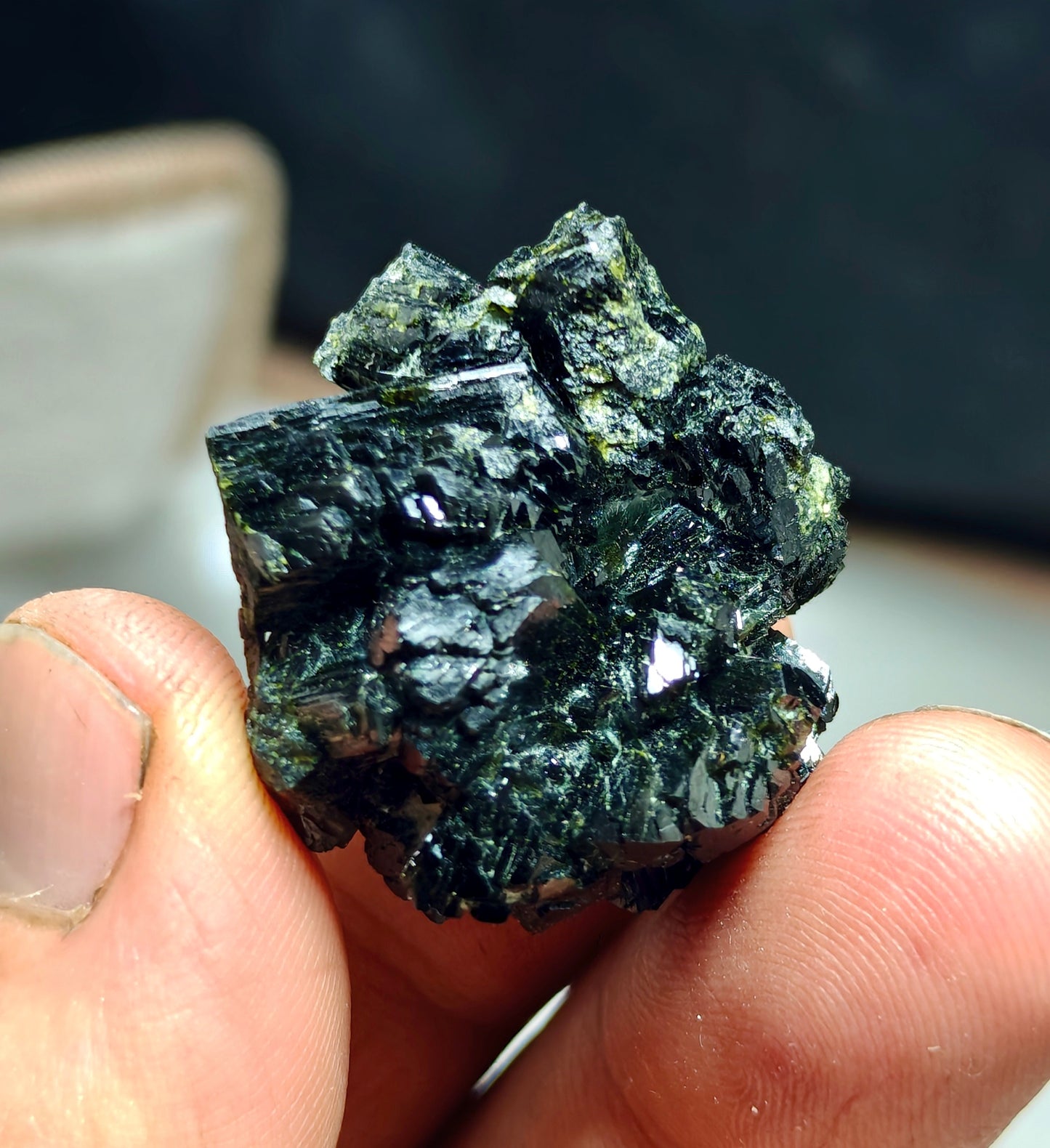 Bowtie Epidote spray cluster 23 grams