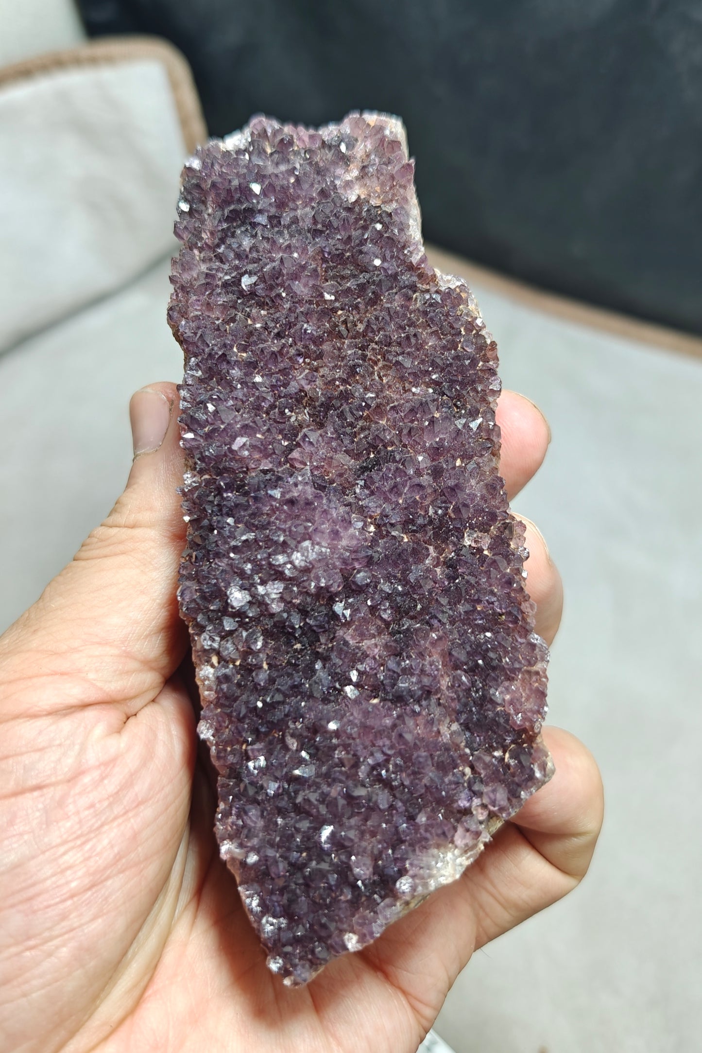 Natural Drusy Amethyst crystals Cluster 395 grams