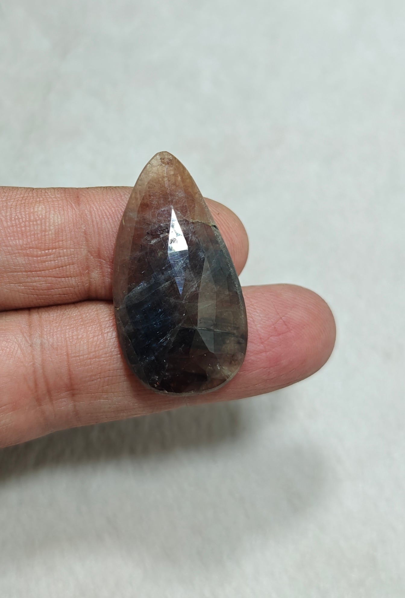 Rose cut sapphire with flat bottom 53 carats