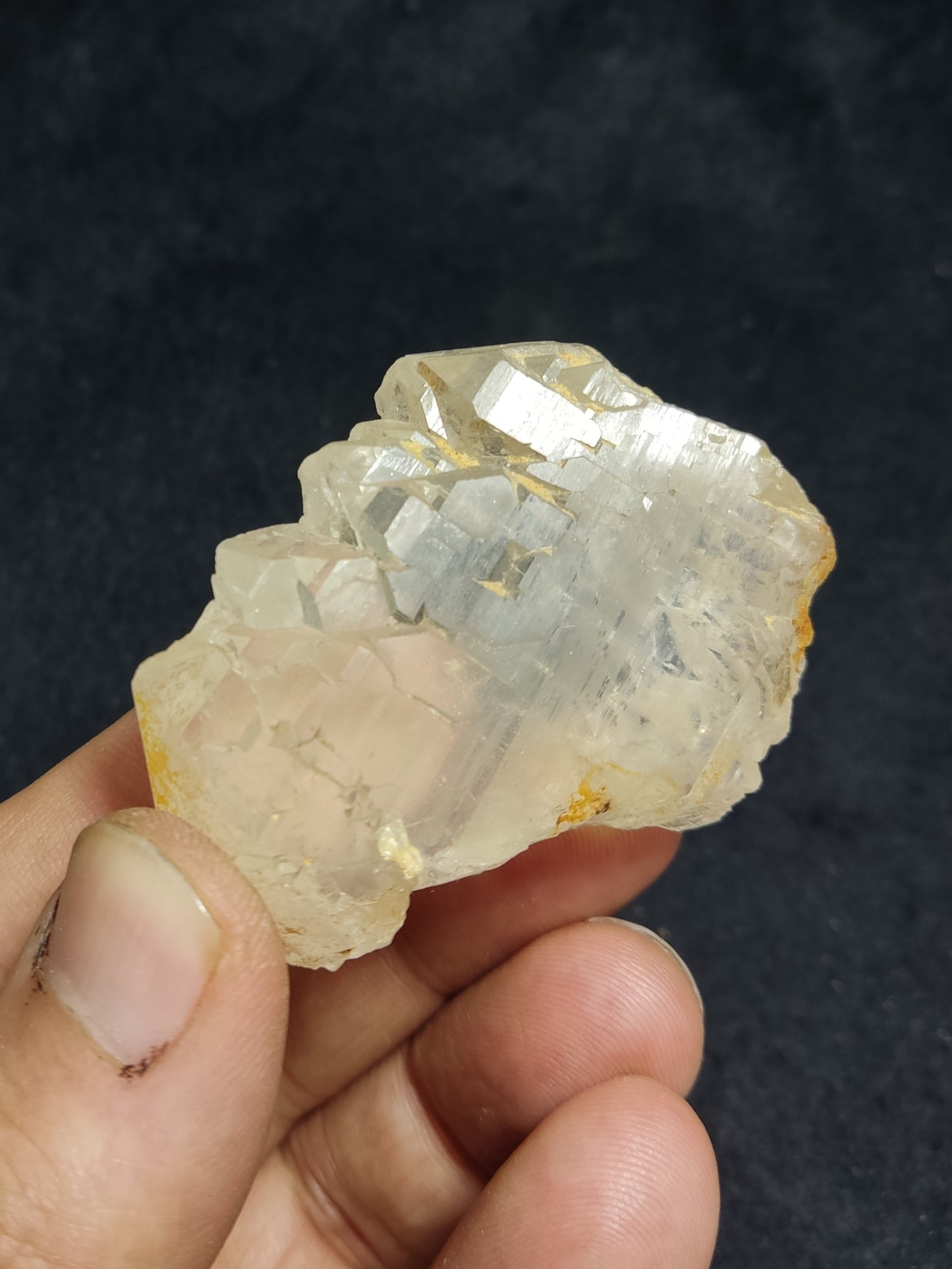 Natural gwindel quartz crystal 67 grams