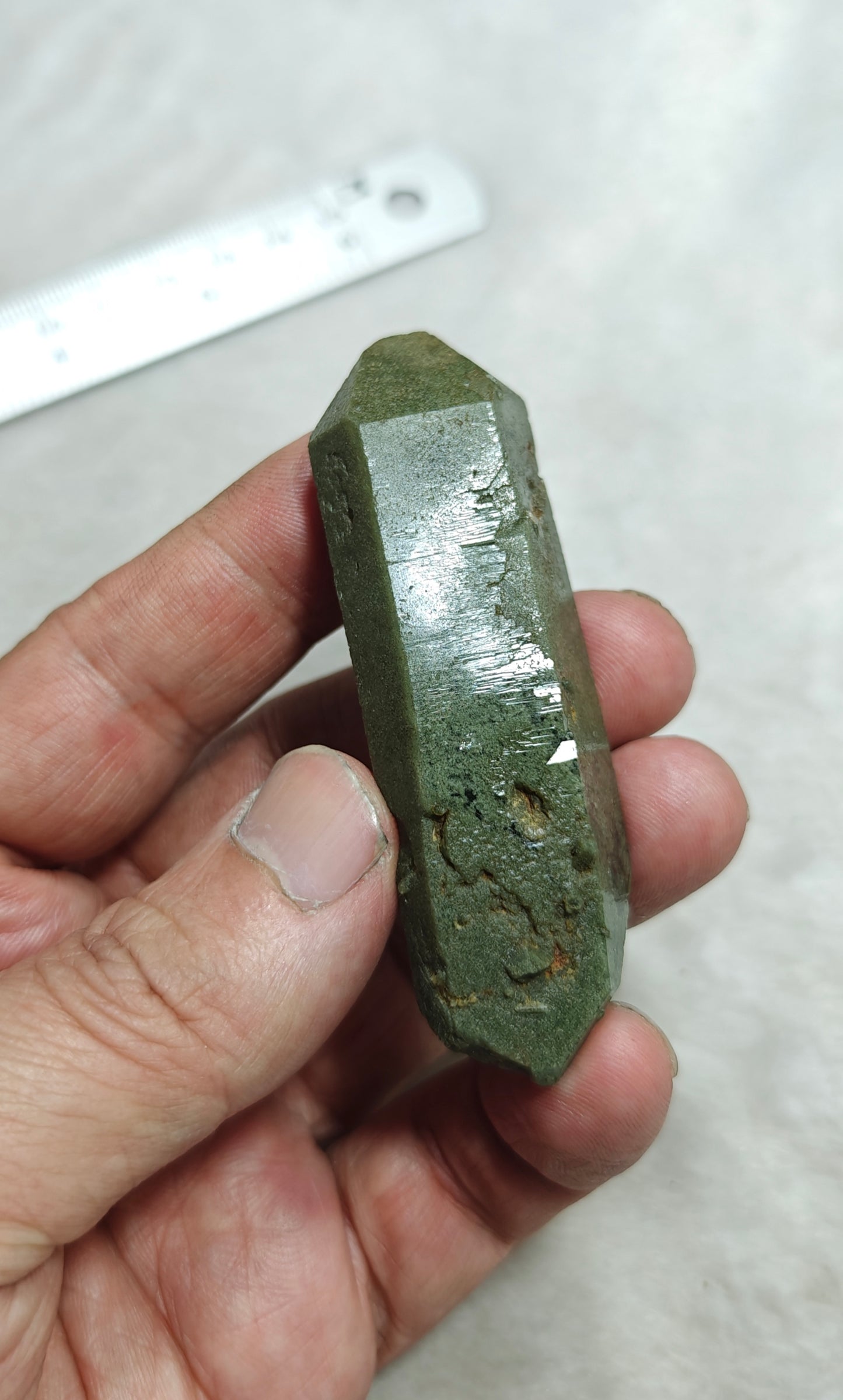 Natural double terminated Chlorite Quartz 46 grams