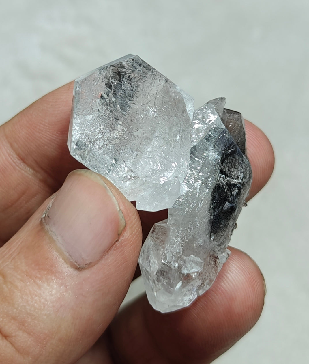 Single beautiful brookite included Quartz Crystals cluster 20 grams