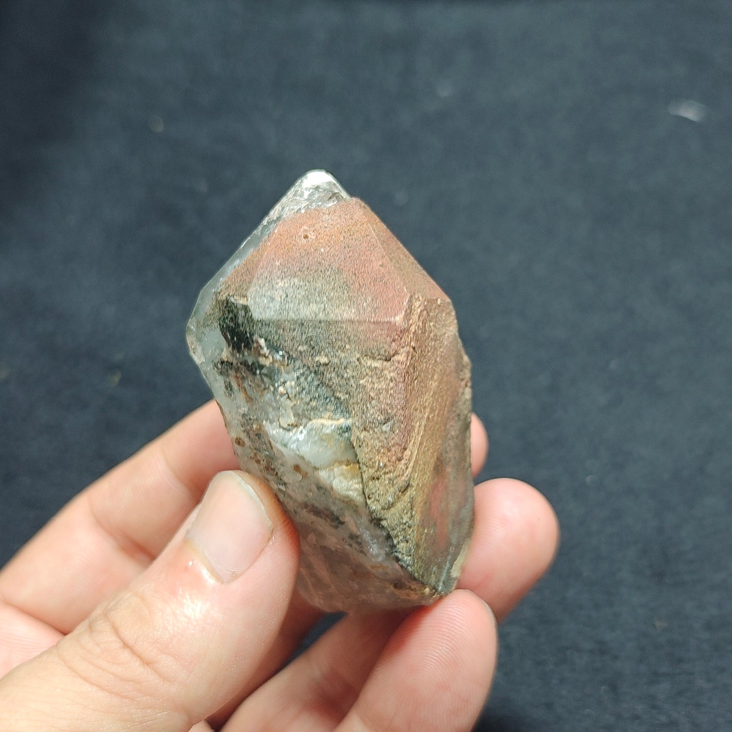 Hematite chlorite Quartz Crystal 125 grams