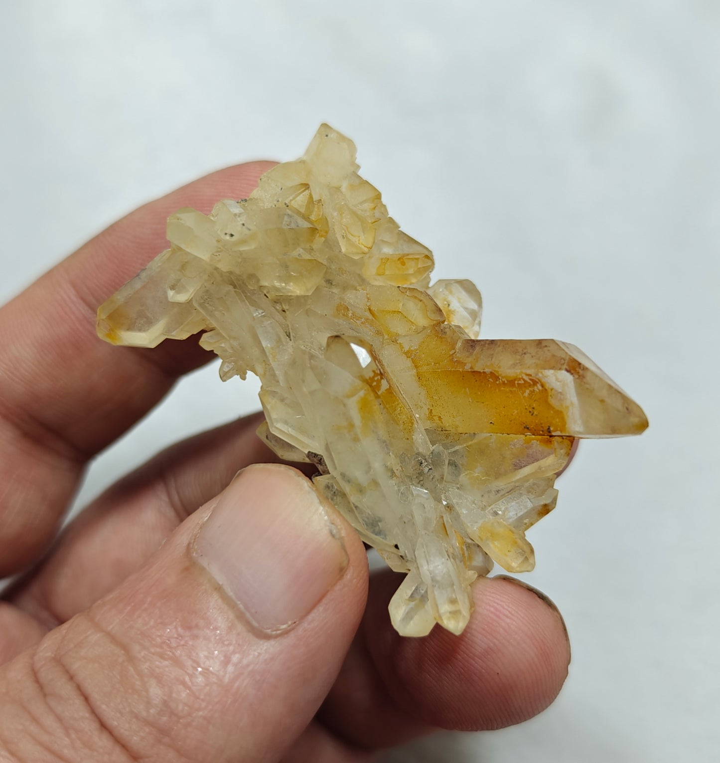 Natural iron included yellow faden quartz 26 grams