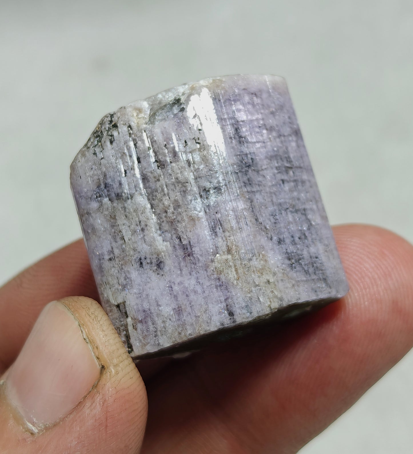 2nd generation purple over yellow fluorescent apatite 22 grams