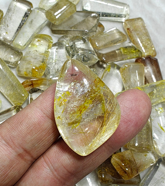 Rutilated quartz polished tumbles collection 500 grams