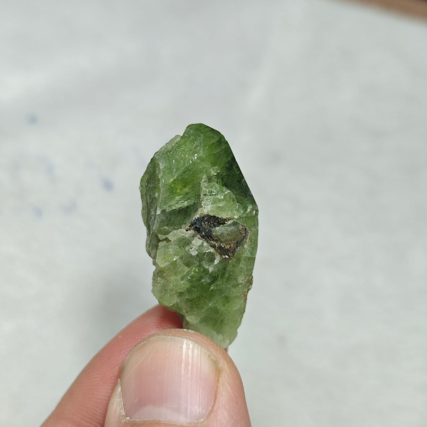 Natural green diopside crystal 11 grams