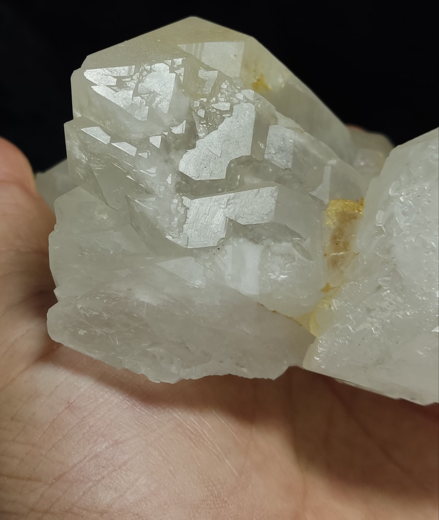 Natural Gwindel Quartz Cluster 950 grams