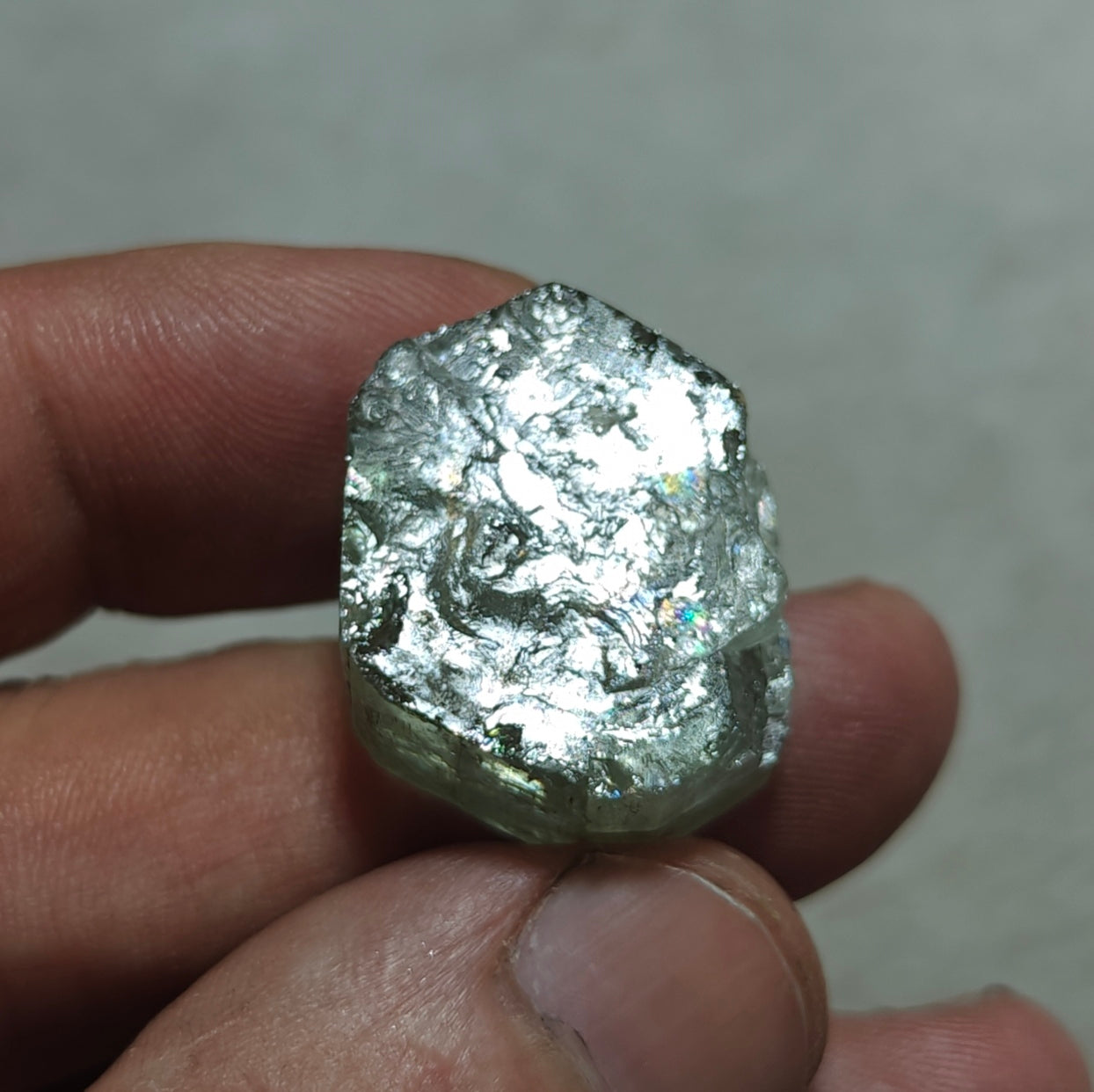 Natural green apatite crystal 14 grams