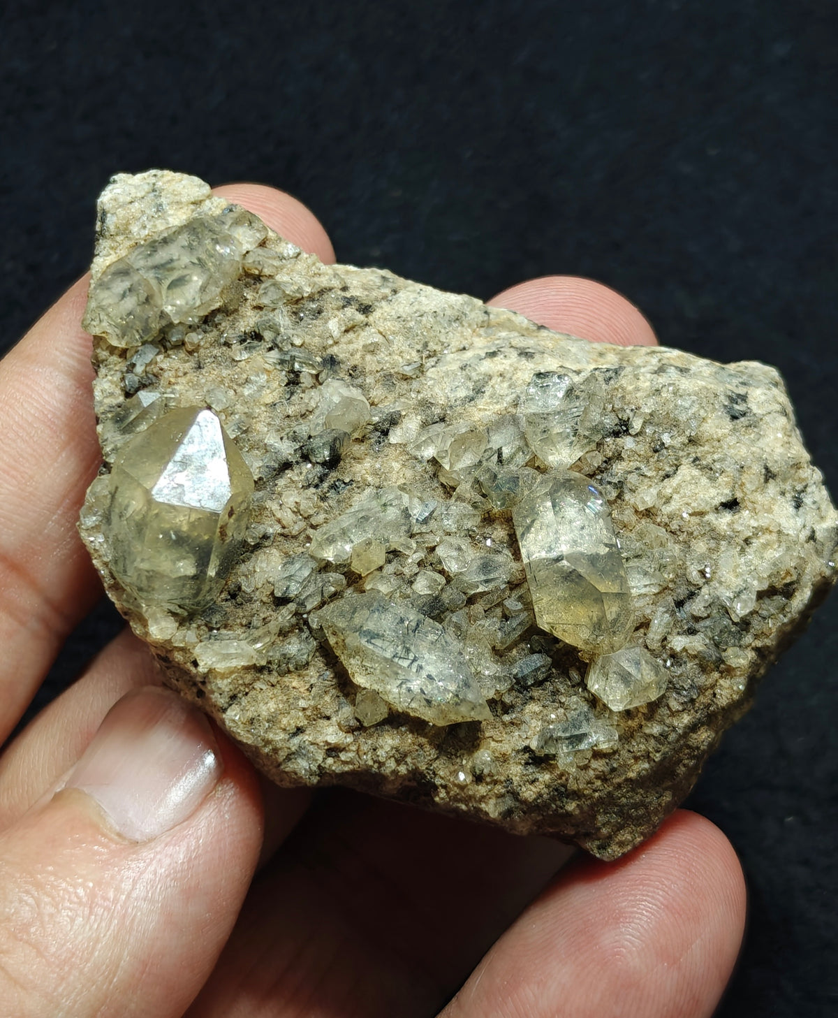aegirine included Quartz Crystals cluster 95 grams