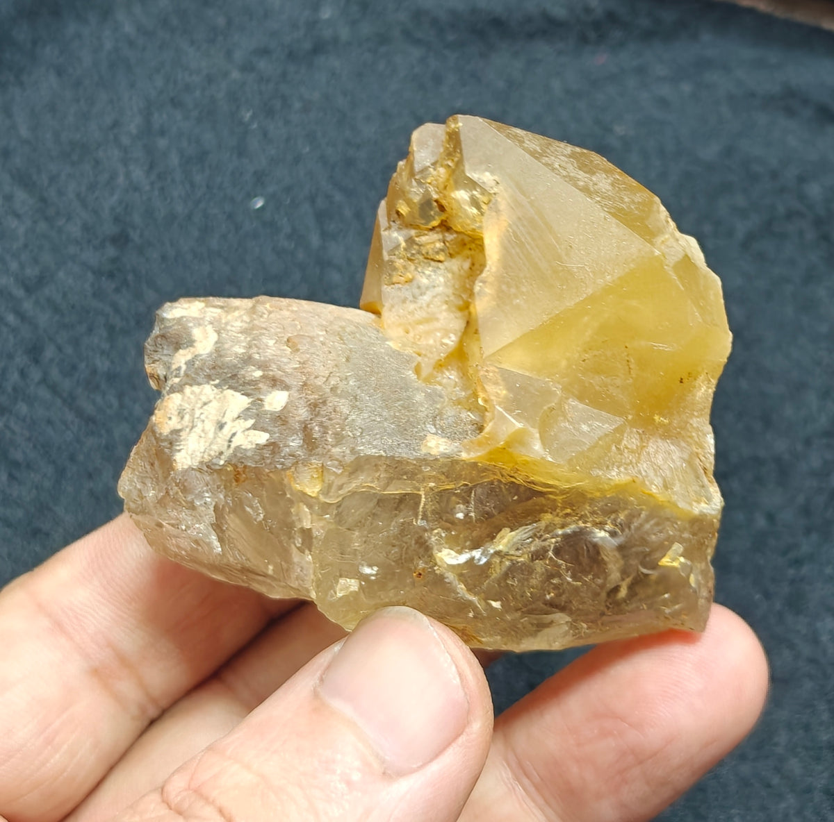 Astrophyllite included terminated Quartz Crystal on matrix 144 grams