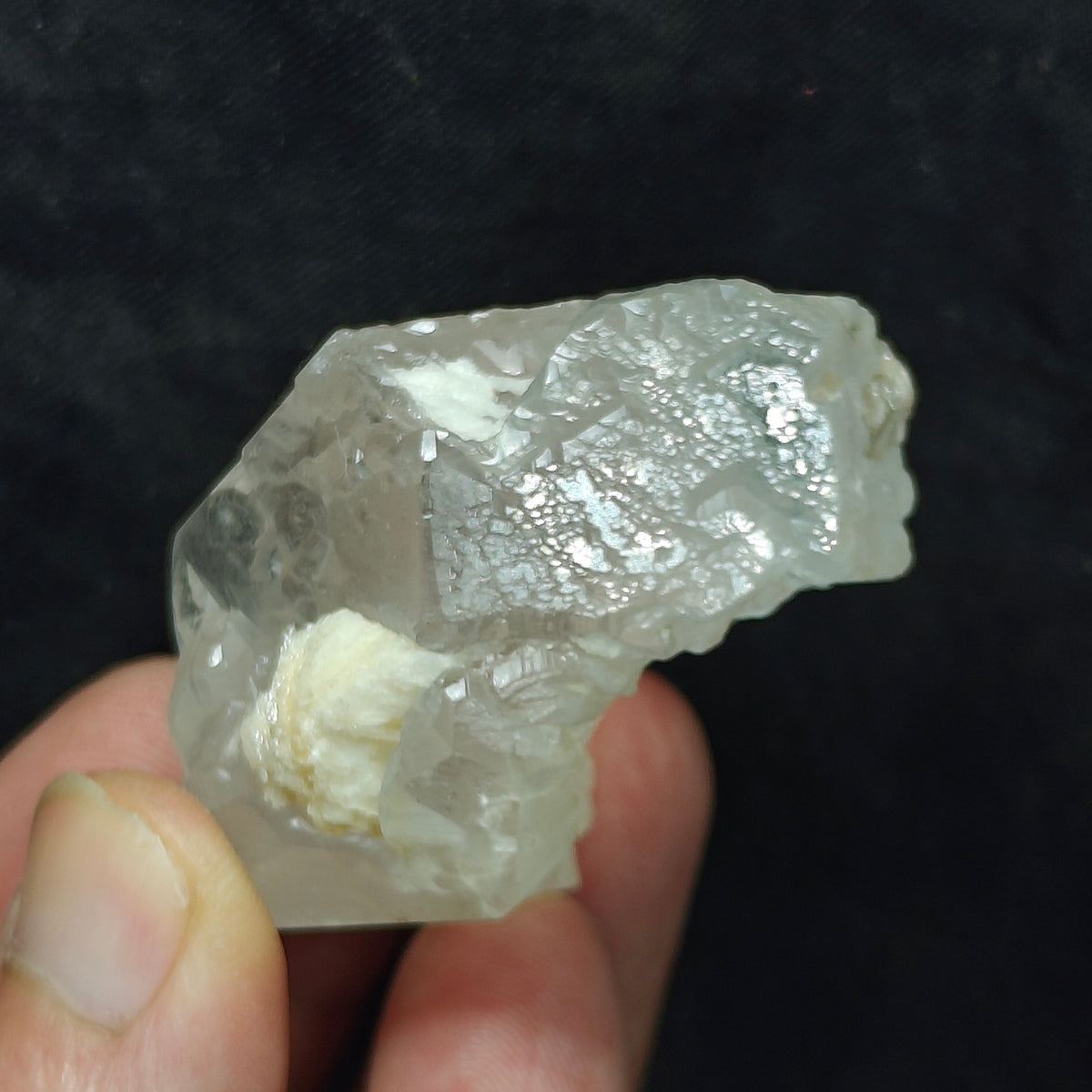 Natural etched terminated morganite crystal 78 grams
