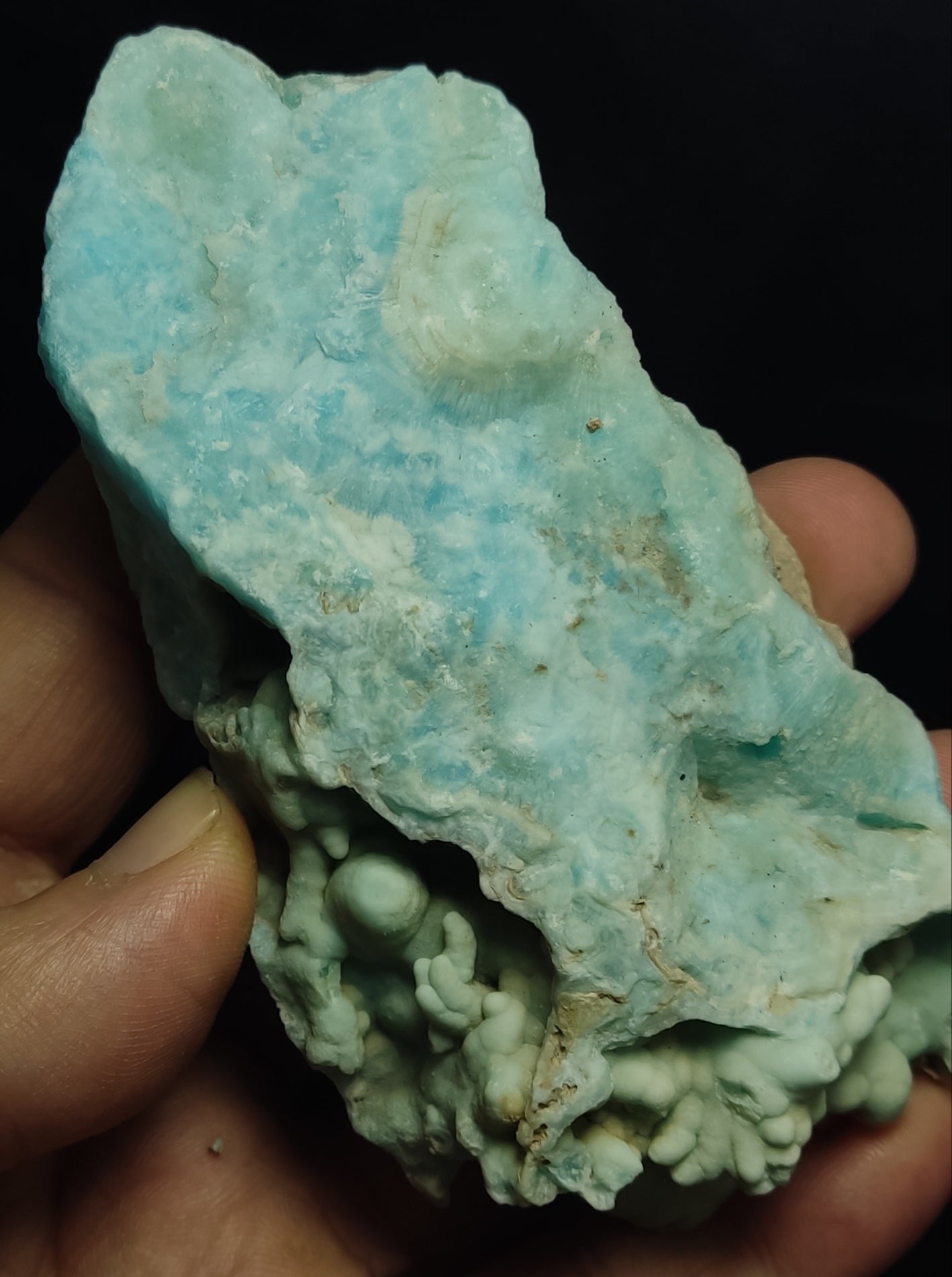 Natural blue aragonite 232 grams