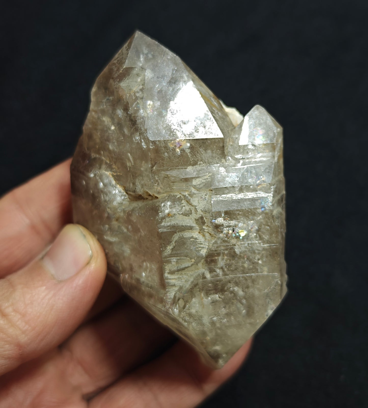 Double terminated fenster Quartz Crystal 254 grams