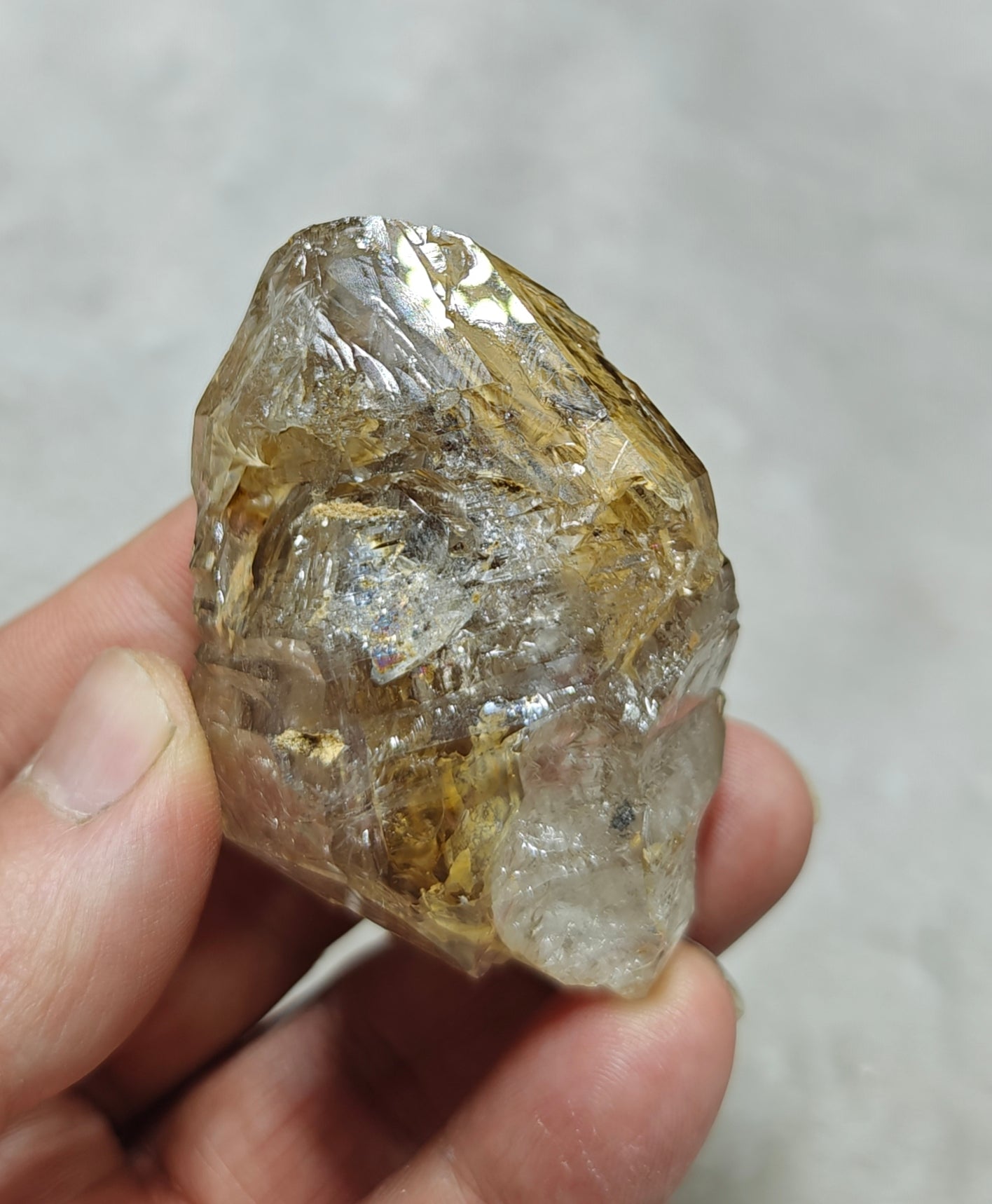 Fenster window Quartz Crystal with clay inclusions 103 grams