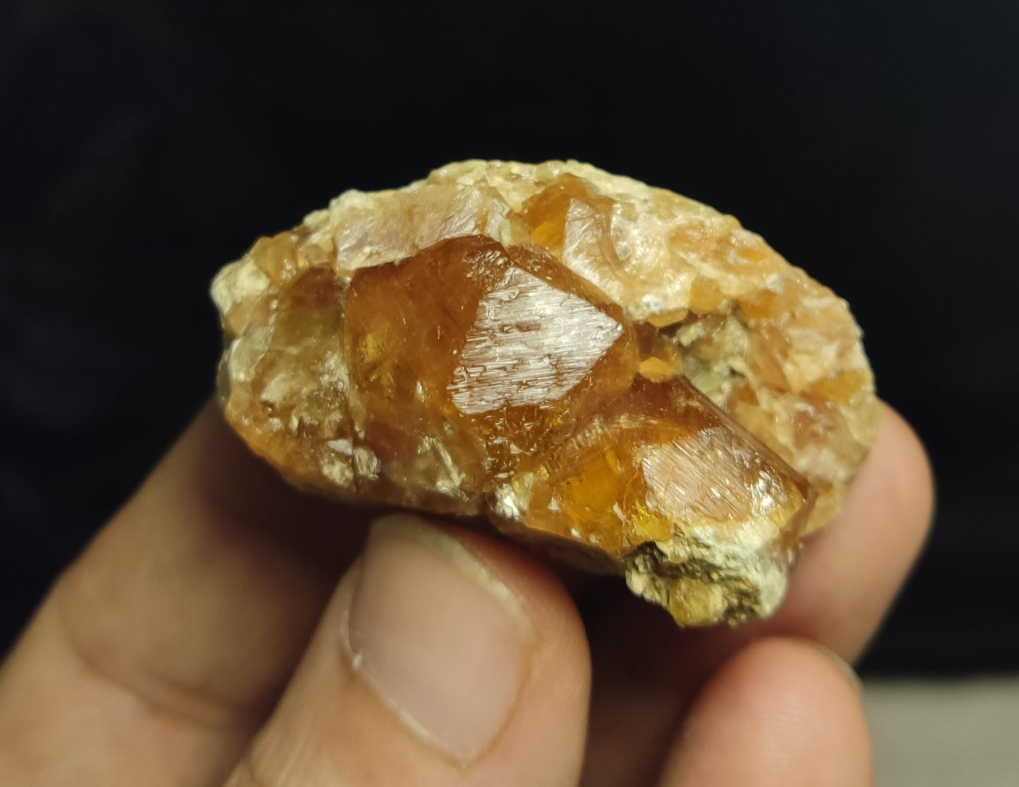 Garnet Variety Hessonite On Matrix 60 grams