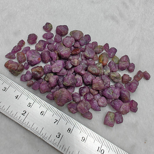Natural ruby corundum crystals 70 grams
