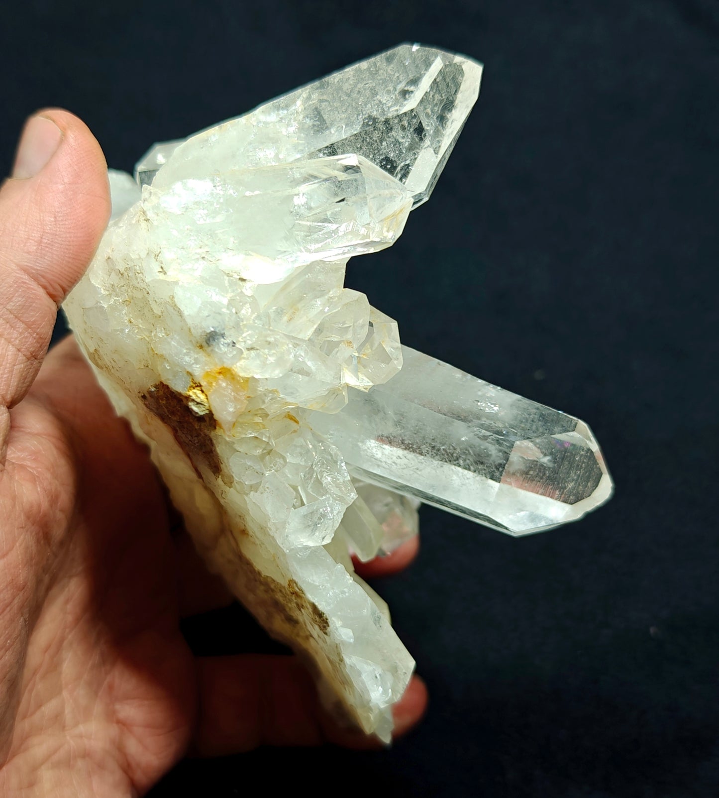 An amazing Quartz Crystals cluster with multiple Terminated Quartz Crystals 552 grams