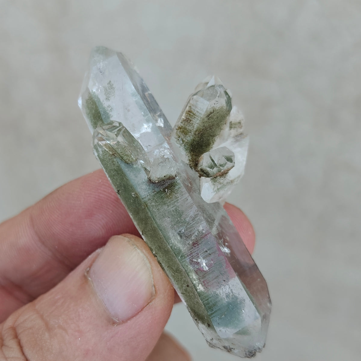 Natural beautifully terminated Chlorite Quartz crystal 27 grams