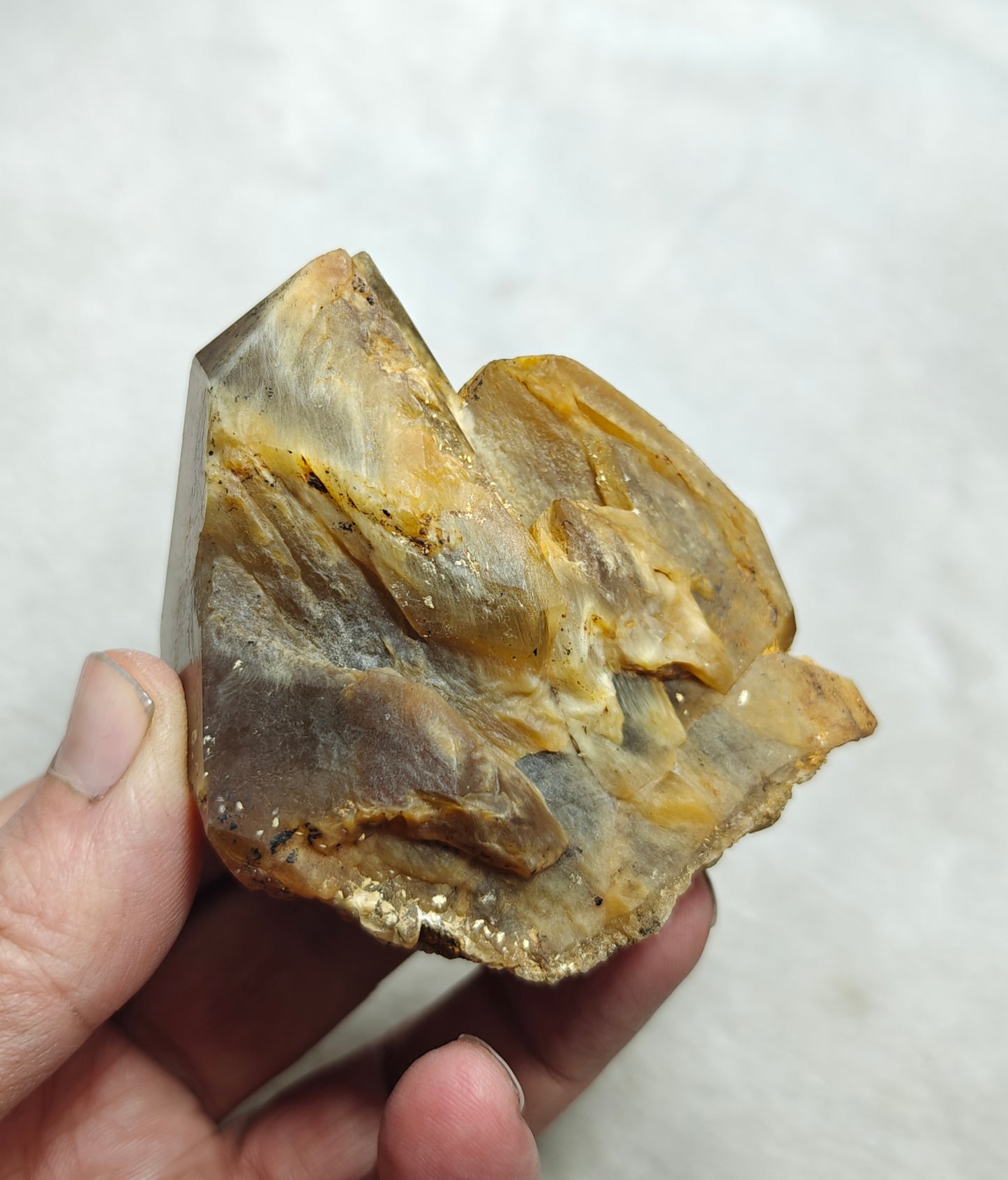 Astrophyllite included Quartz Crystals specimen 210 grams