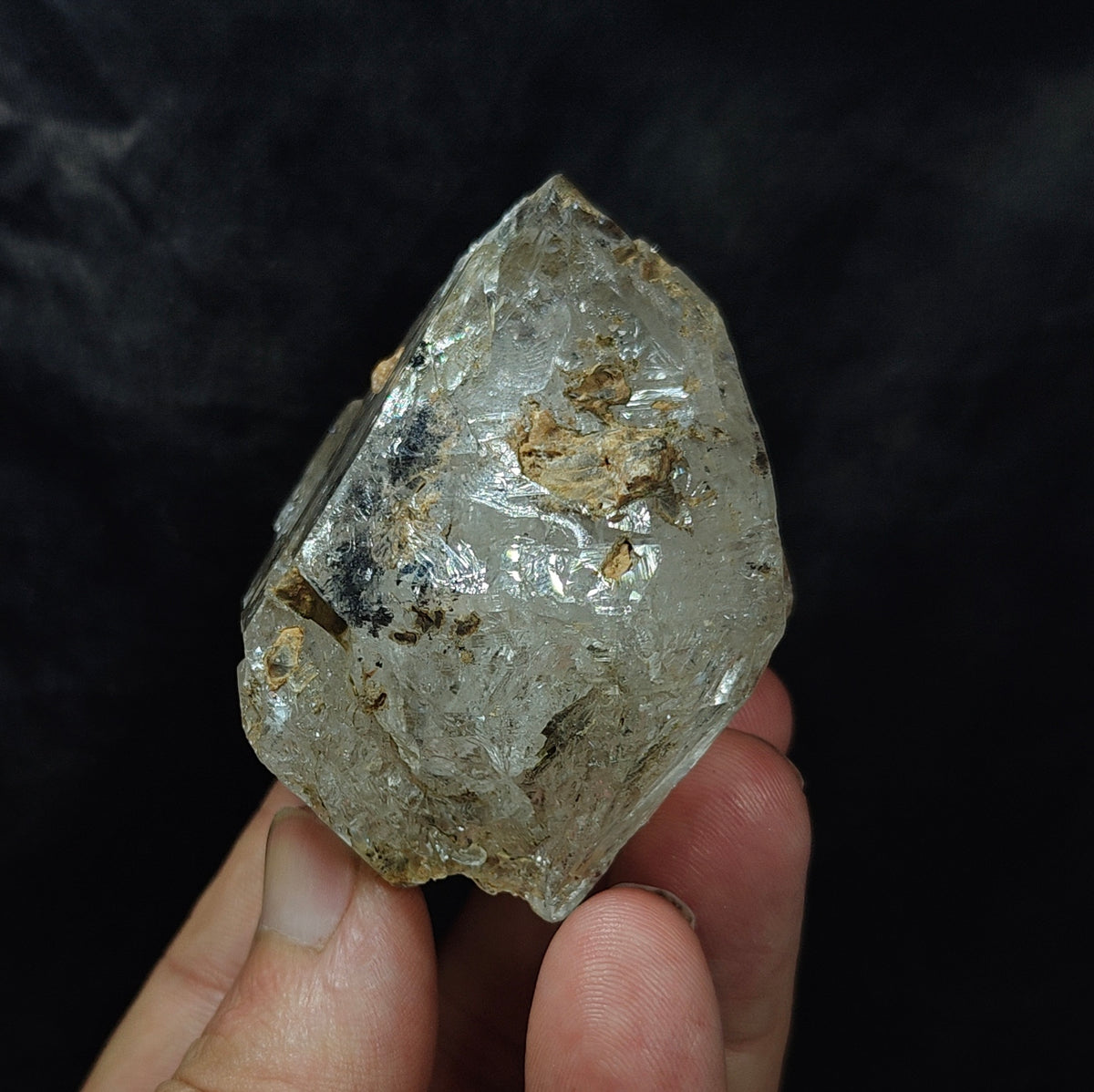Natural Fenster Quartz Crystal with little clay inclusions 160 grams