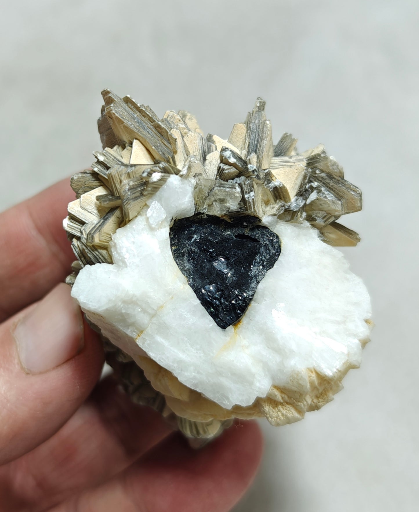 Natural specimen of combination of Albite, Schorl, and Muscovite 137 grams