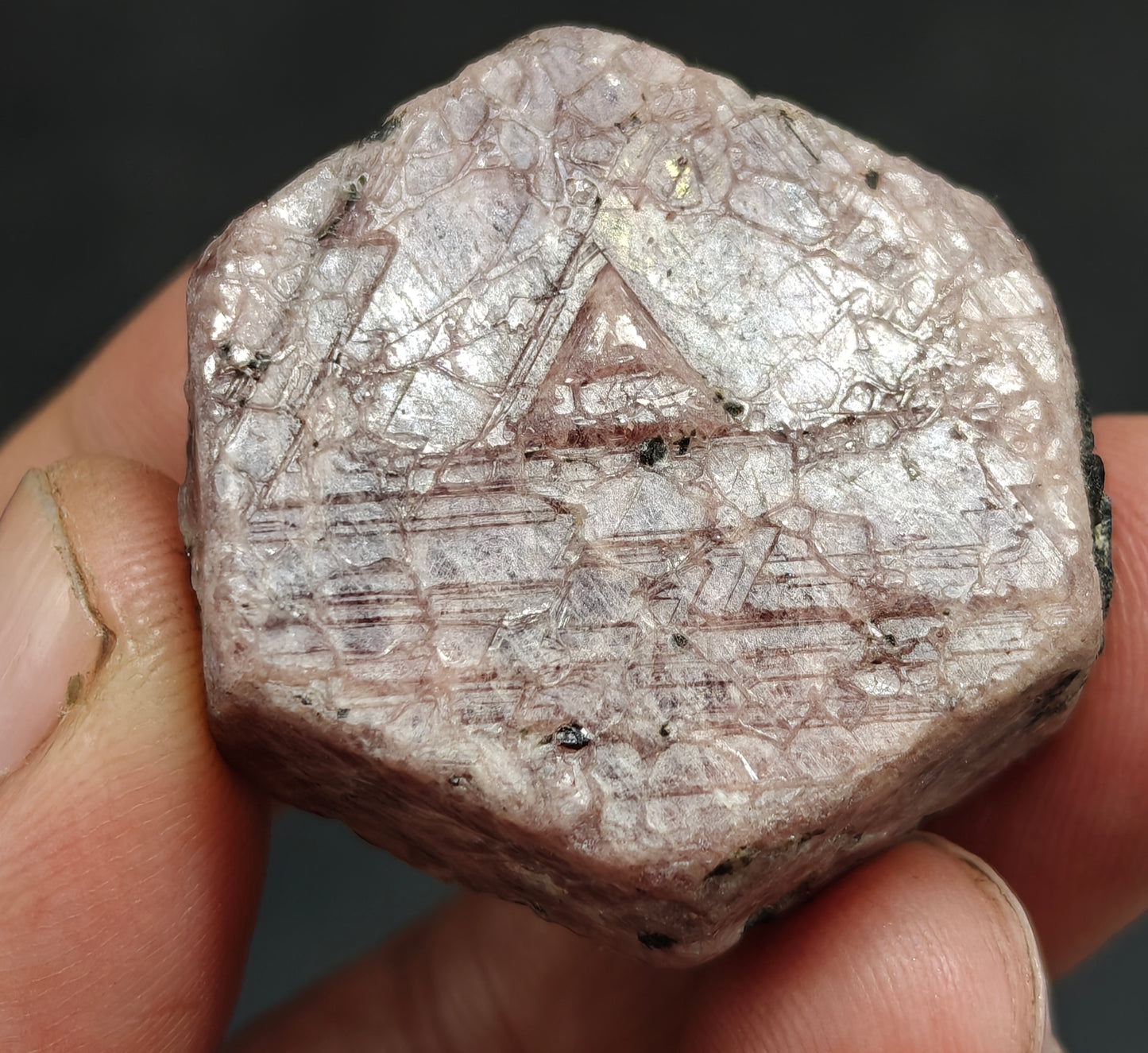 Natural hexagonal ruby corundum crystal 50 grams