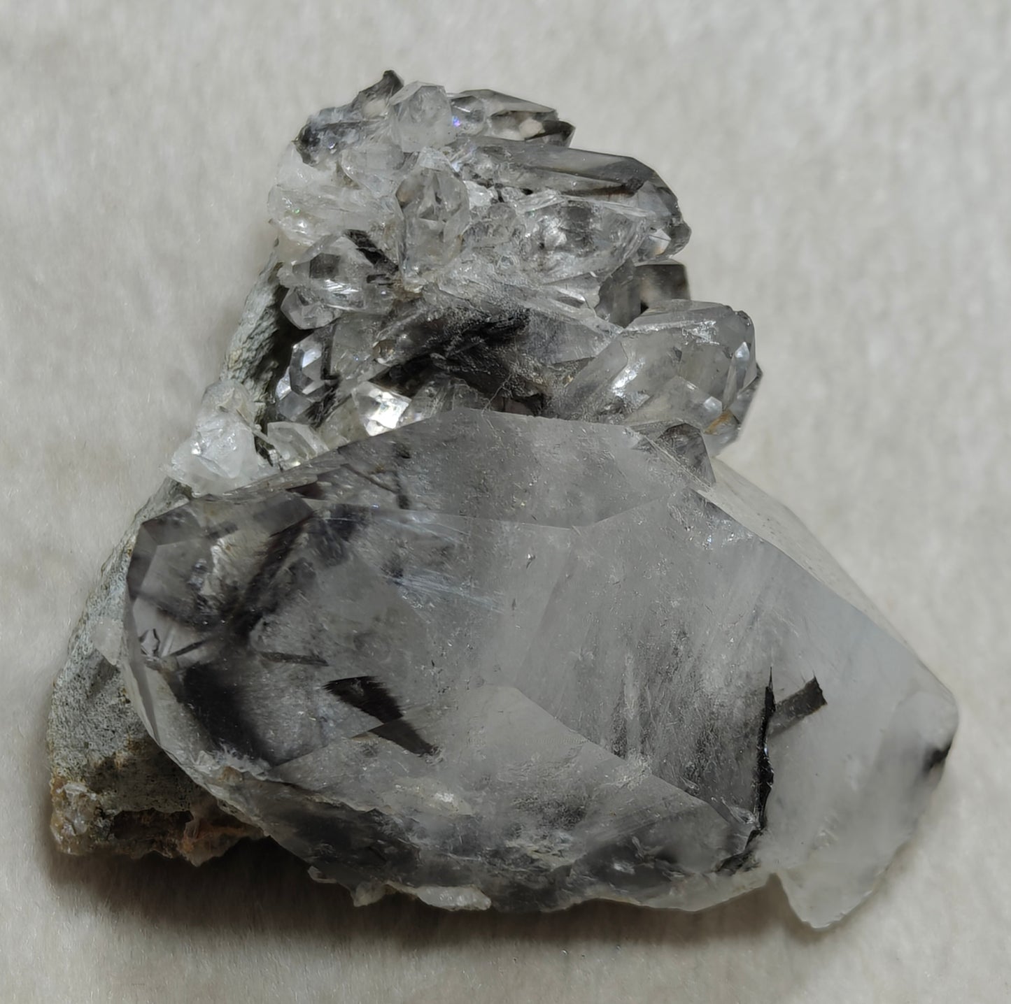 Brookite included Quartz Crystals specimen 140 grams