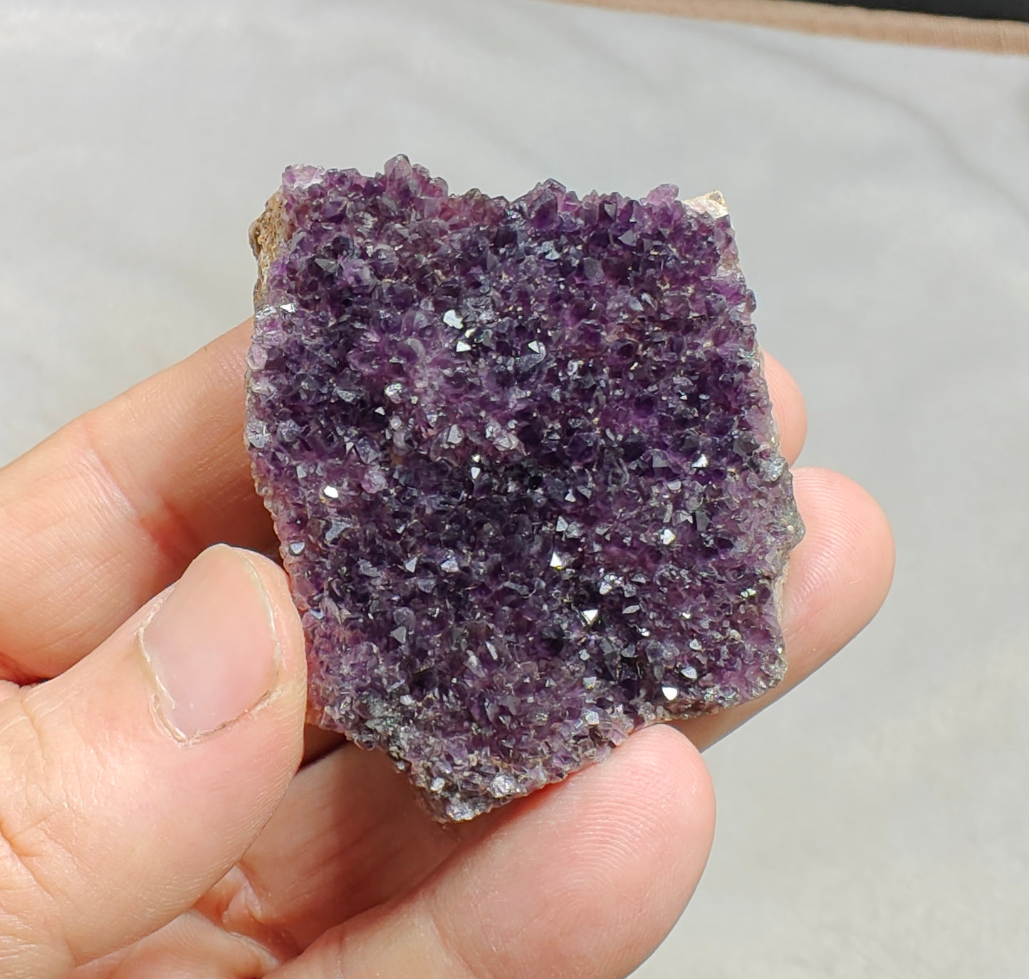 Drusy Amethyst crystals Cluster 73 grams