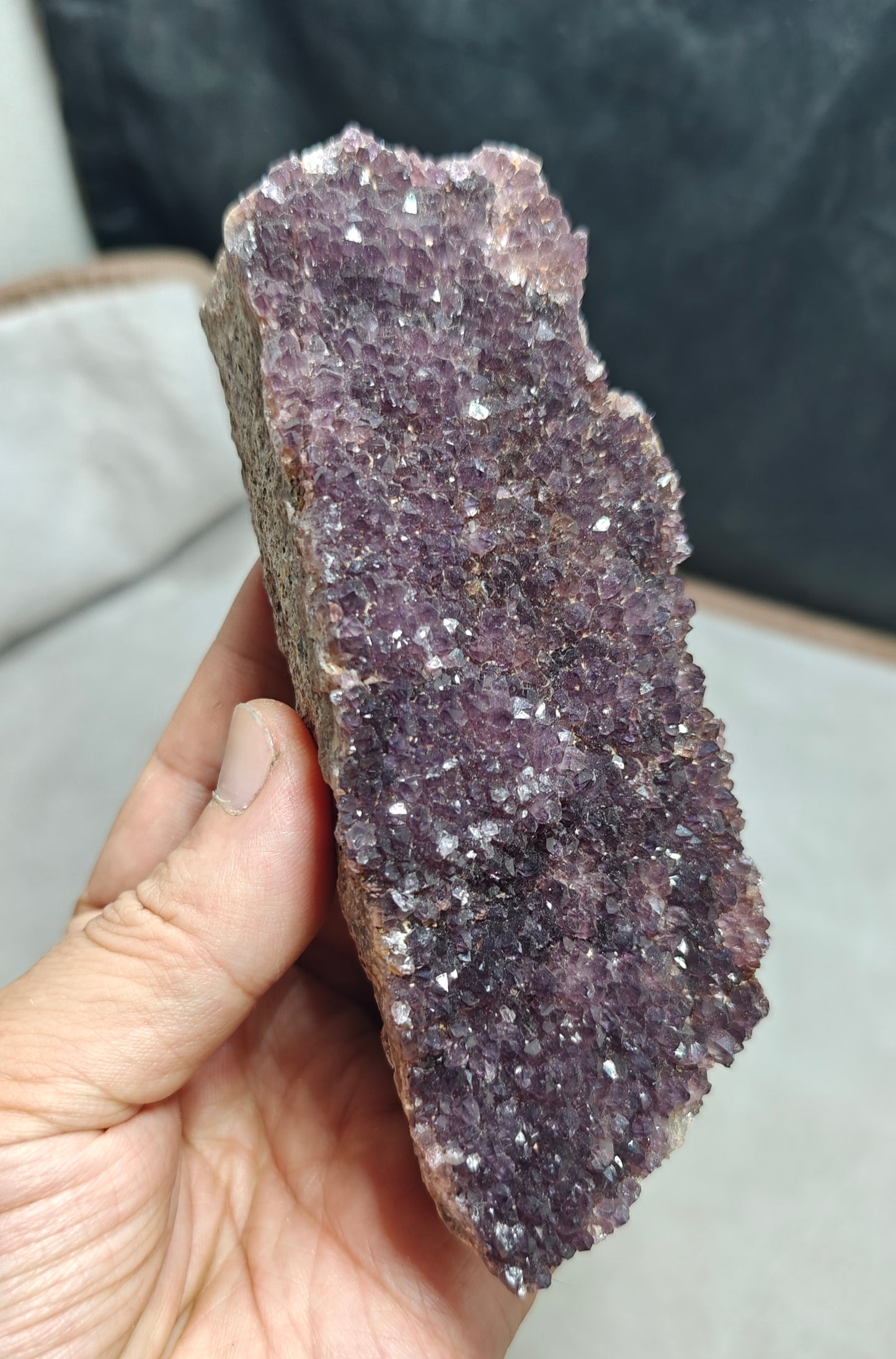 Natural Drusy Amethyst crystals Cluster 395 grams