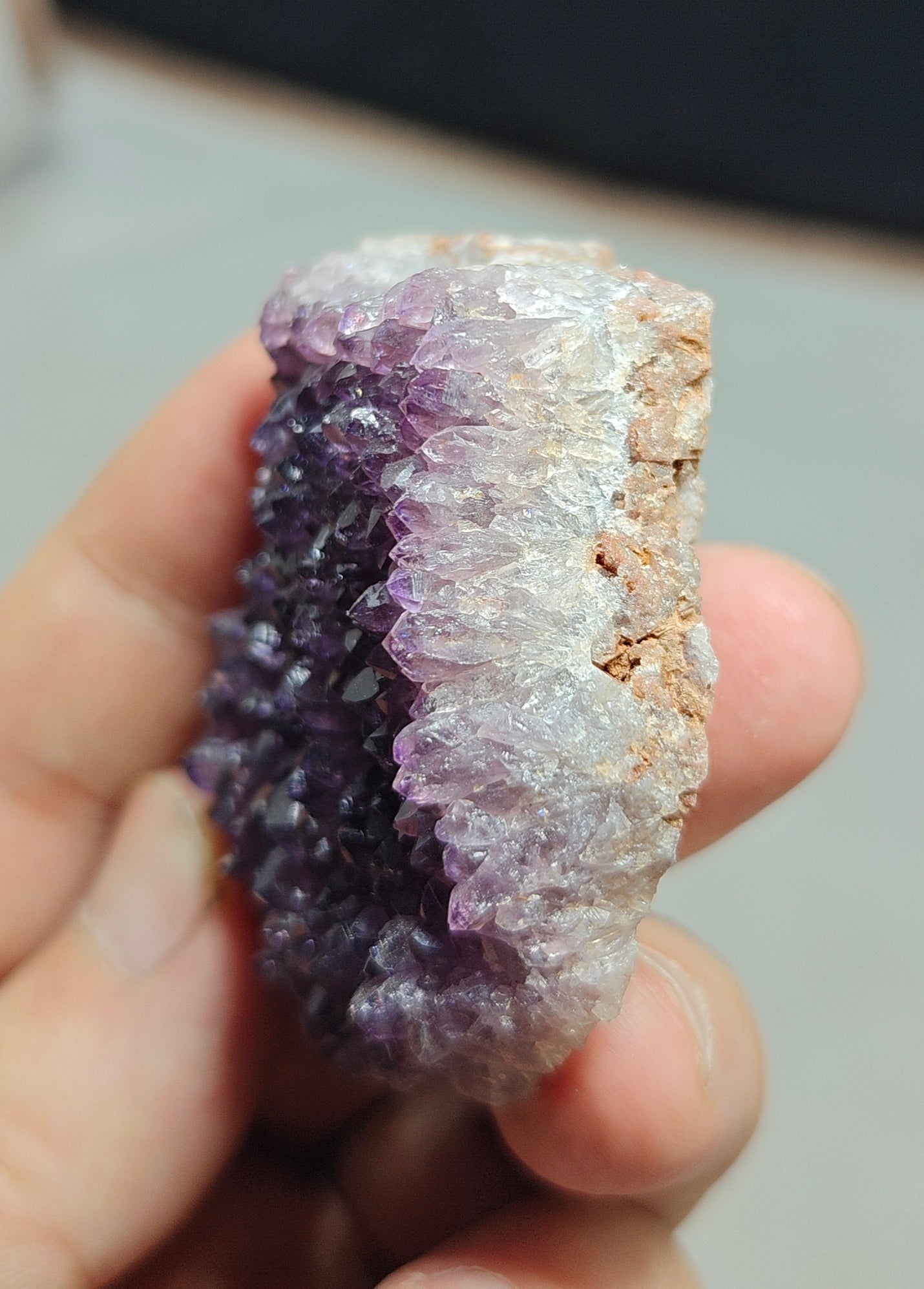 Single Beautiful Drusy Amethyst crystals Cluster specimens 74 grams