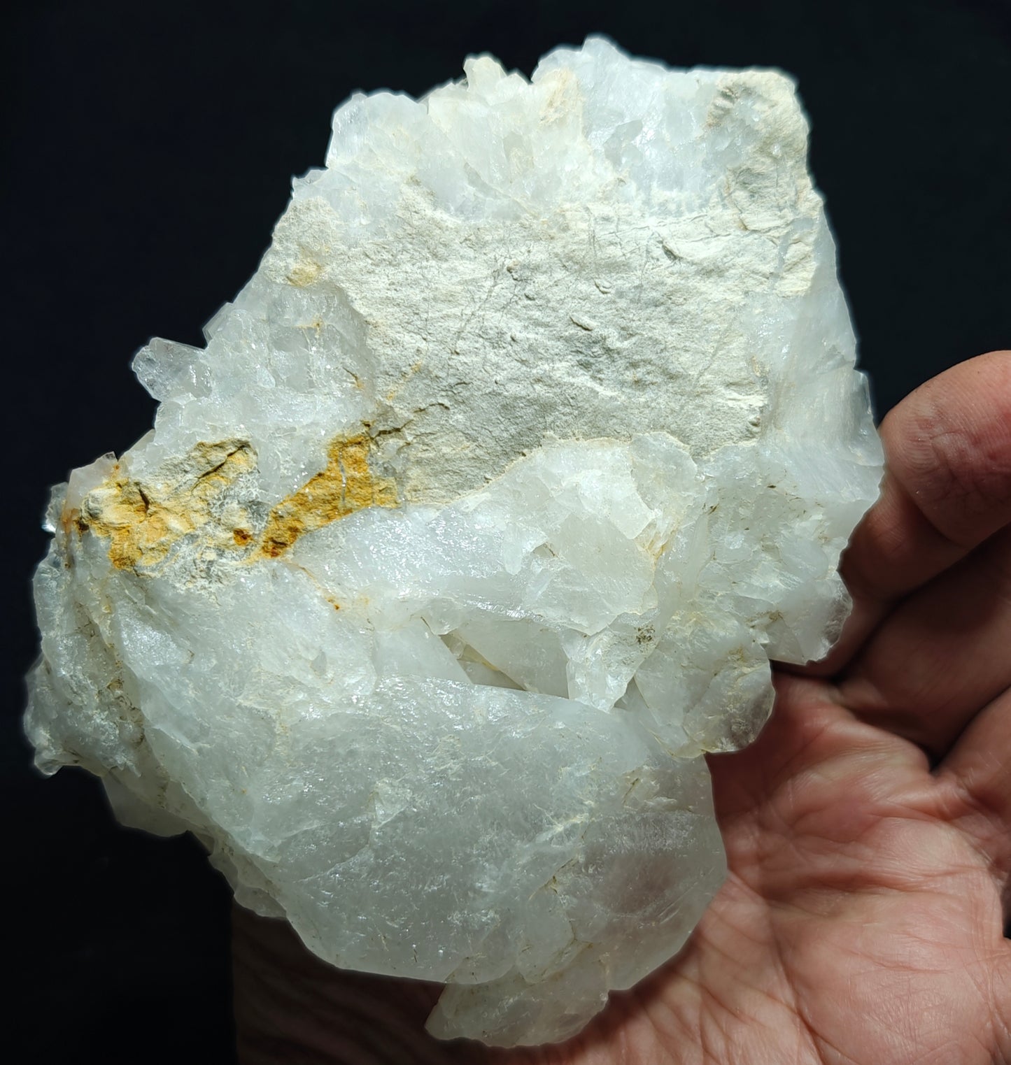 An amazing Quartz Crystals cluster with multiple Terminated Quartz Crystals 552 grams