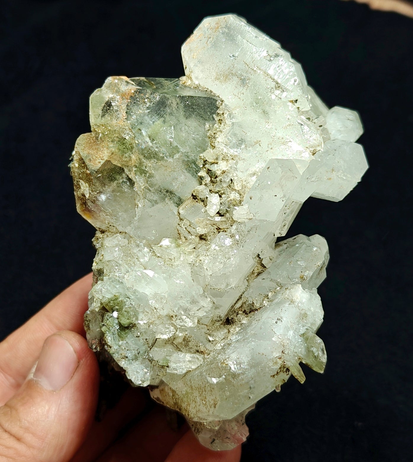 An Aesthetic Natural beautifully terminated Chlorite Quartz crystals cluster 318 grams