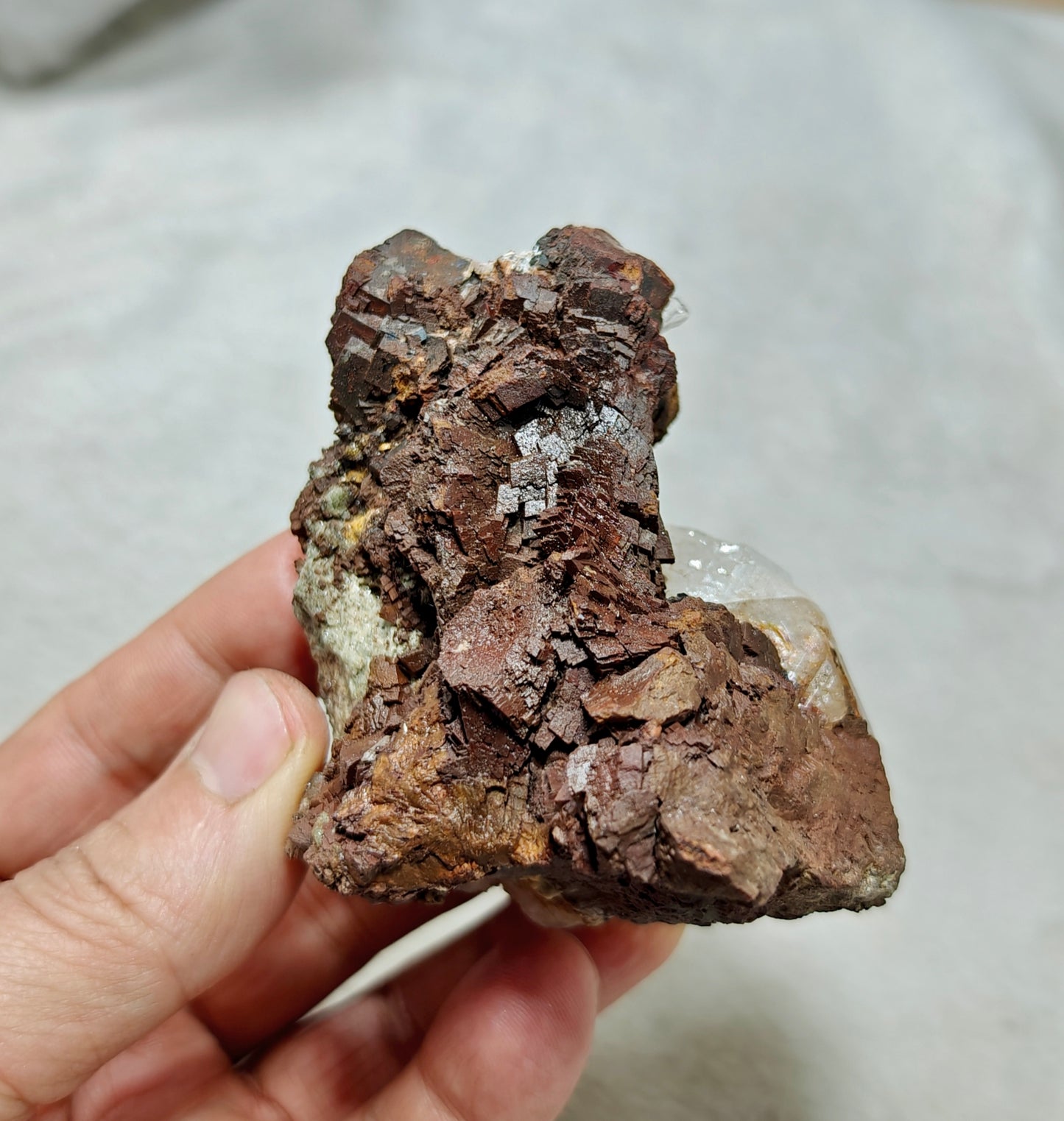 Natural siderite specimen on matrix with quartz 234 grams