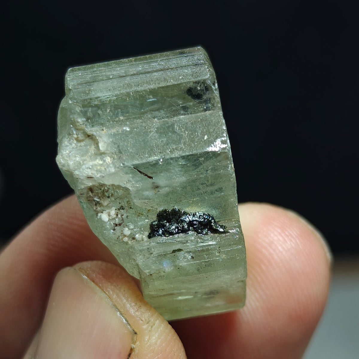 Natural green apatite crystal 16 grams
