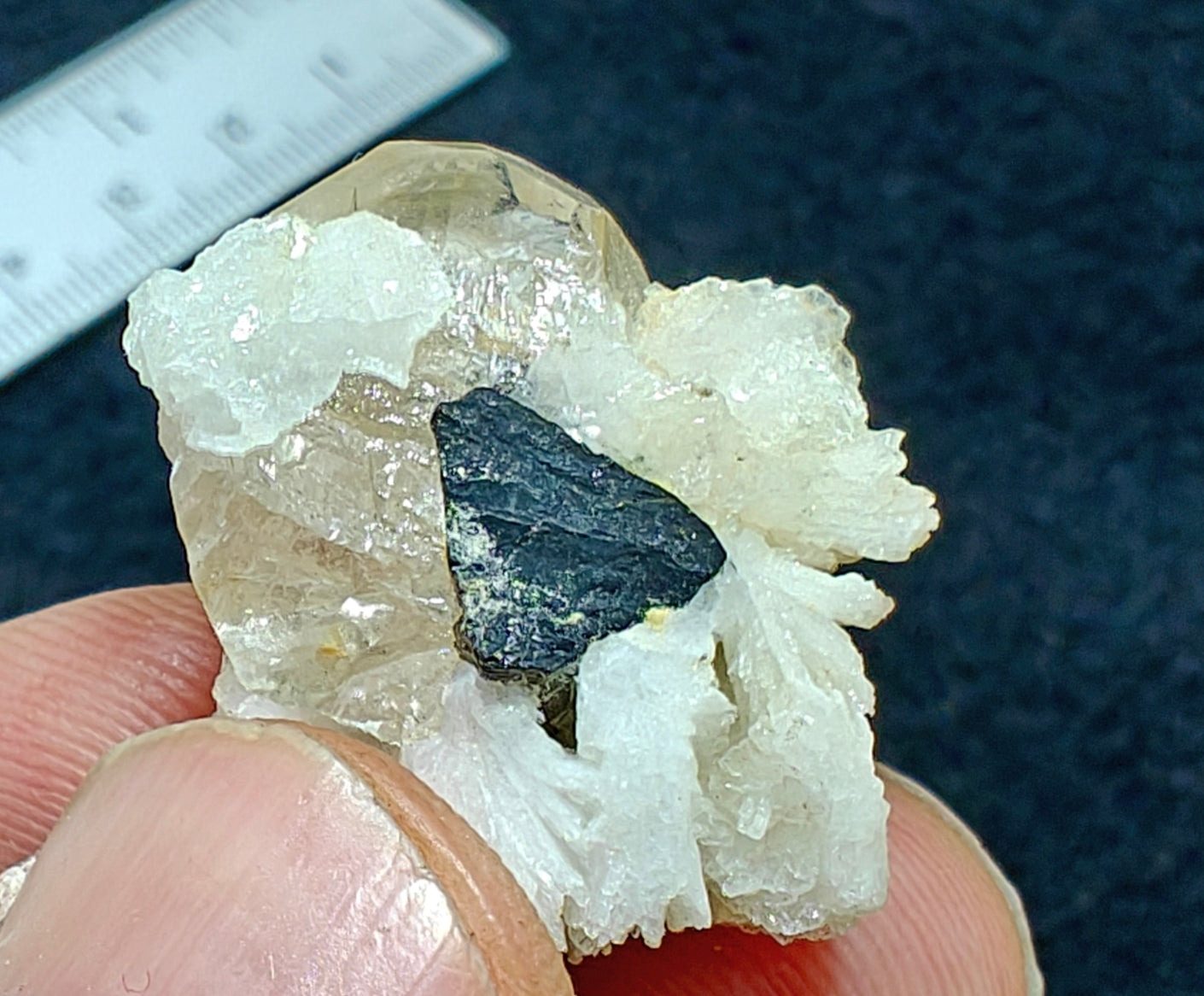 Small Natural terminated topaz crystal on matrix 10 grams
