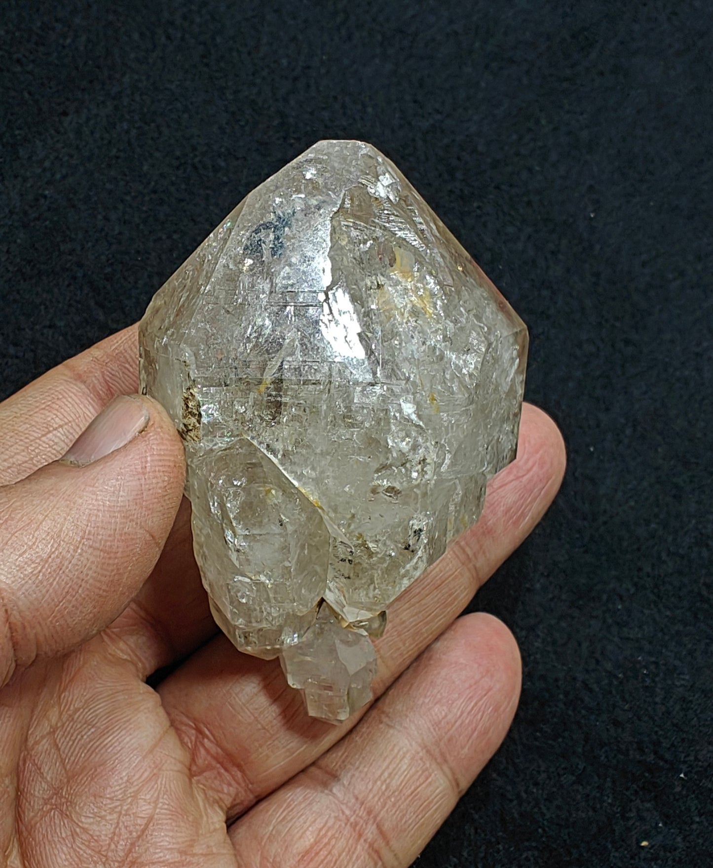 Natural double terminated Elestial/skeletal quartz scepter like formation 135 grams